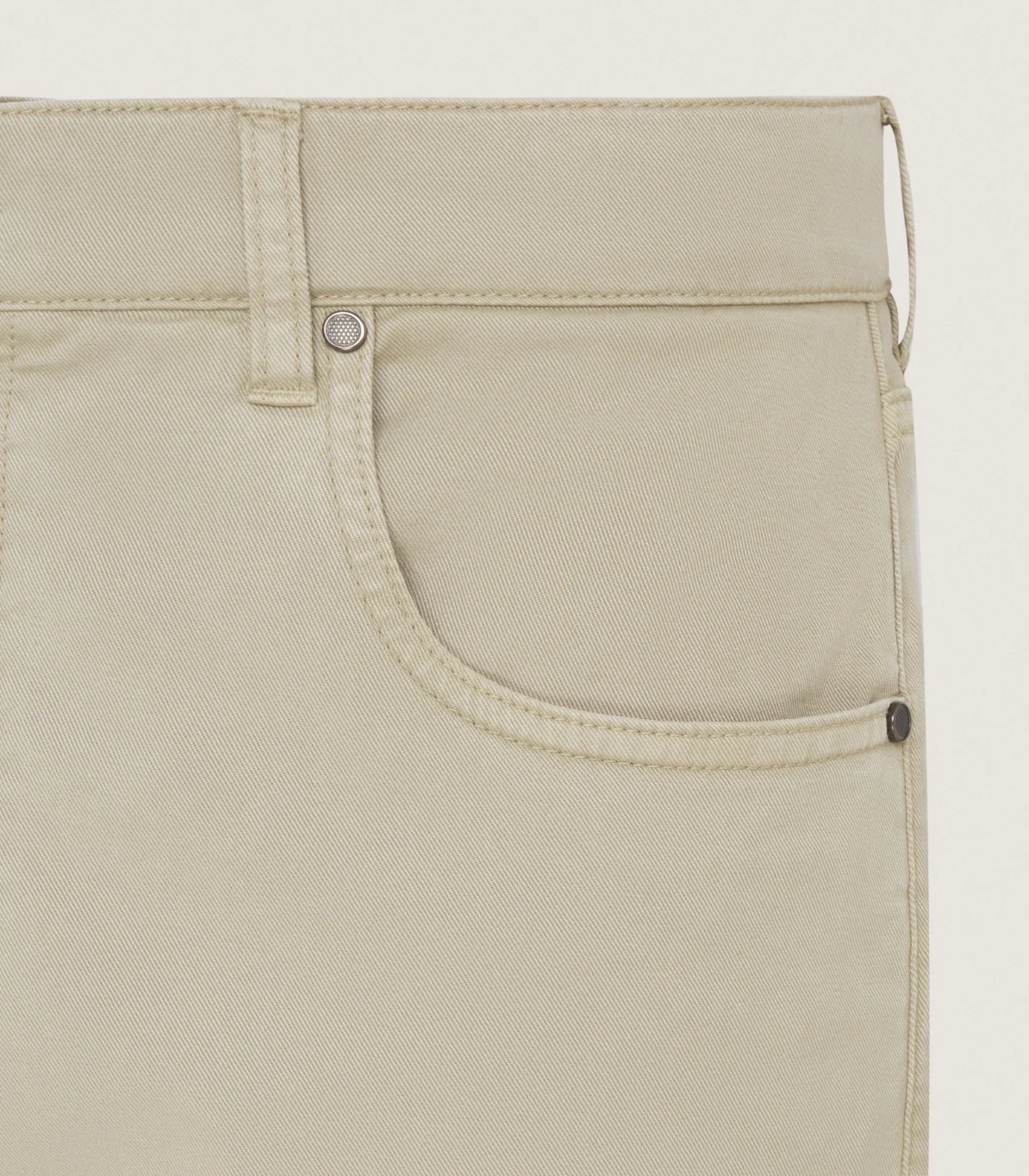 Men's Five Pocket Trouser in Stone - Image 5