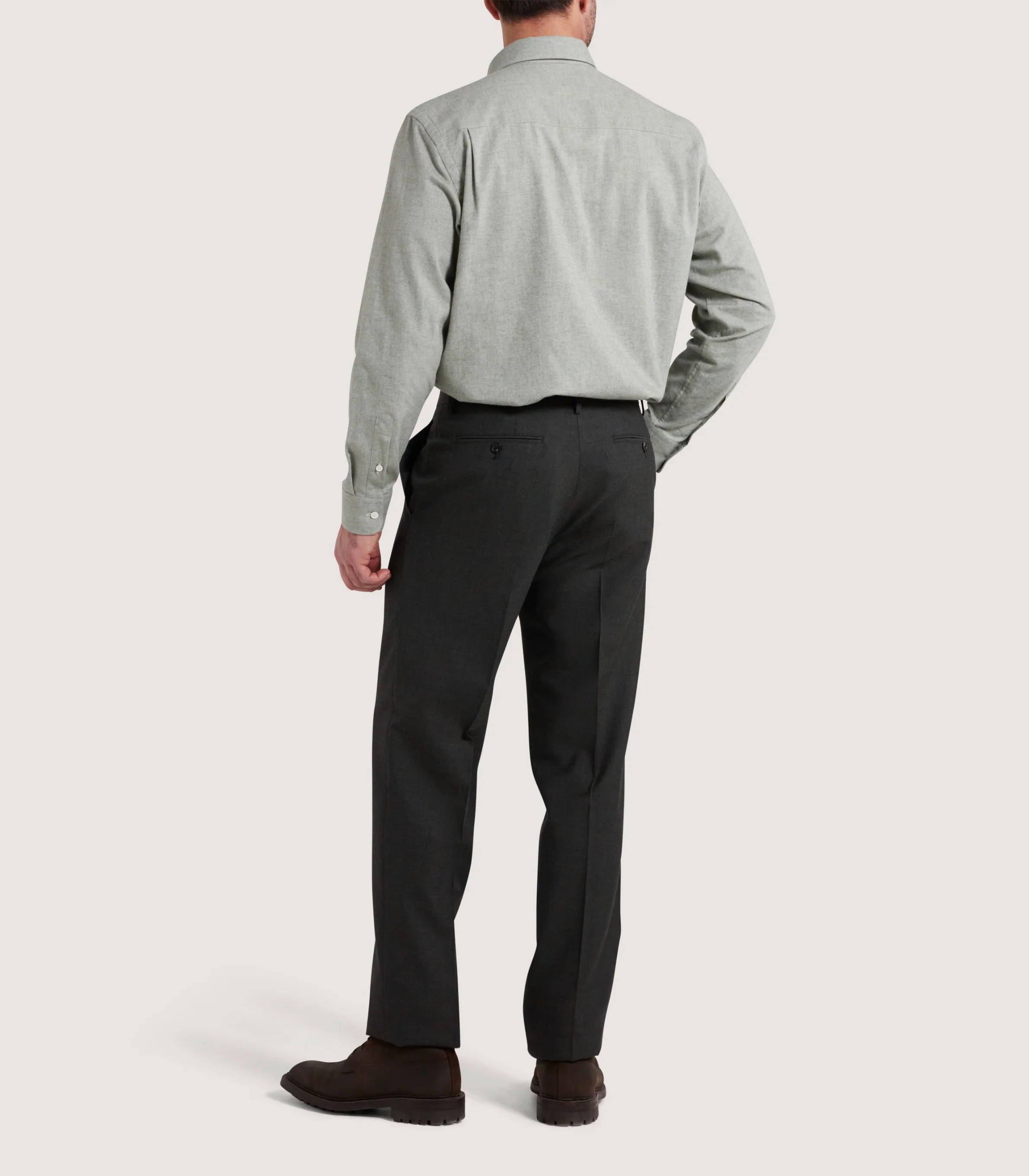 Men's Flannel Shirt in Sage - Image 4