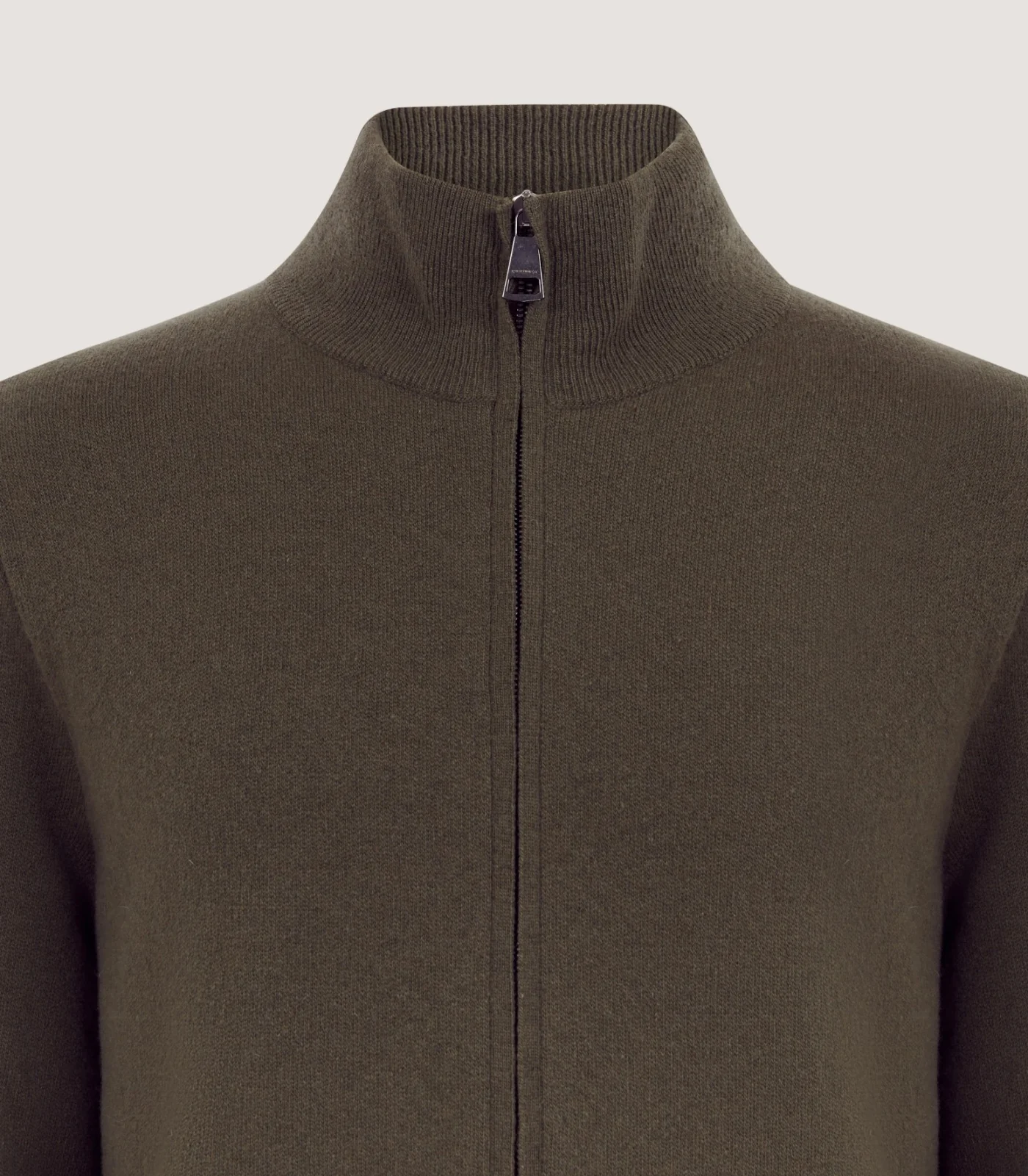 Men's Halkin Technical Zip Front Cardigan in Loden - Image 3