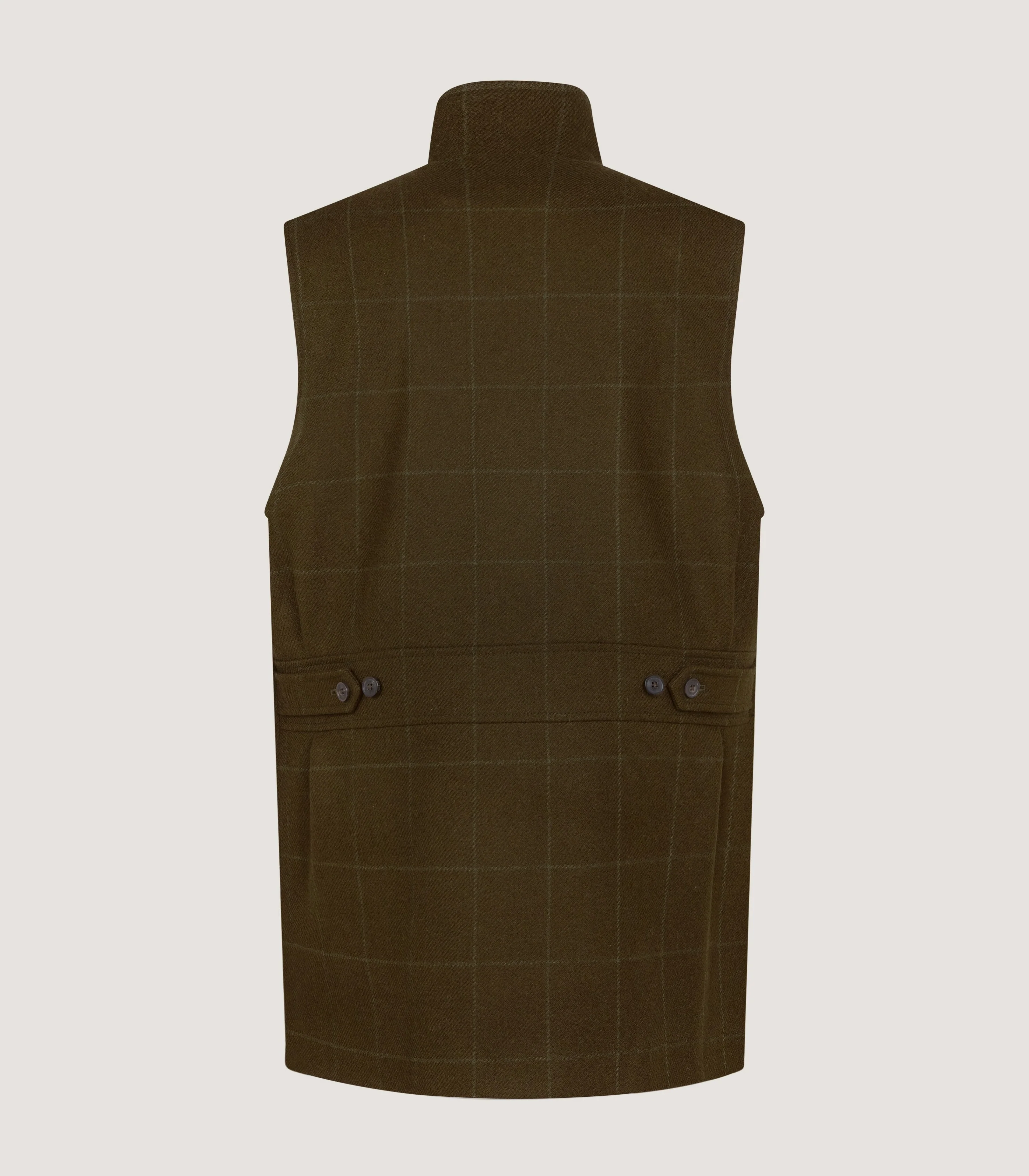 Men's High Collar Tweed Shooting Vest in Zetland - Image 3