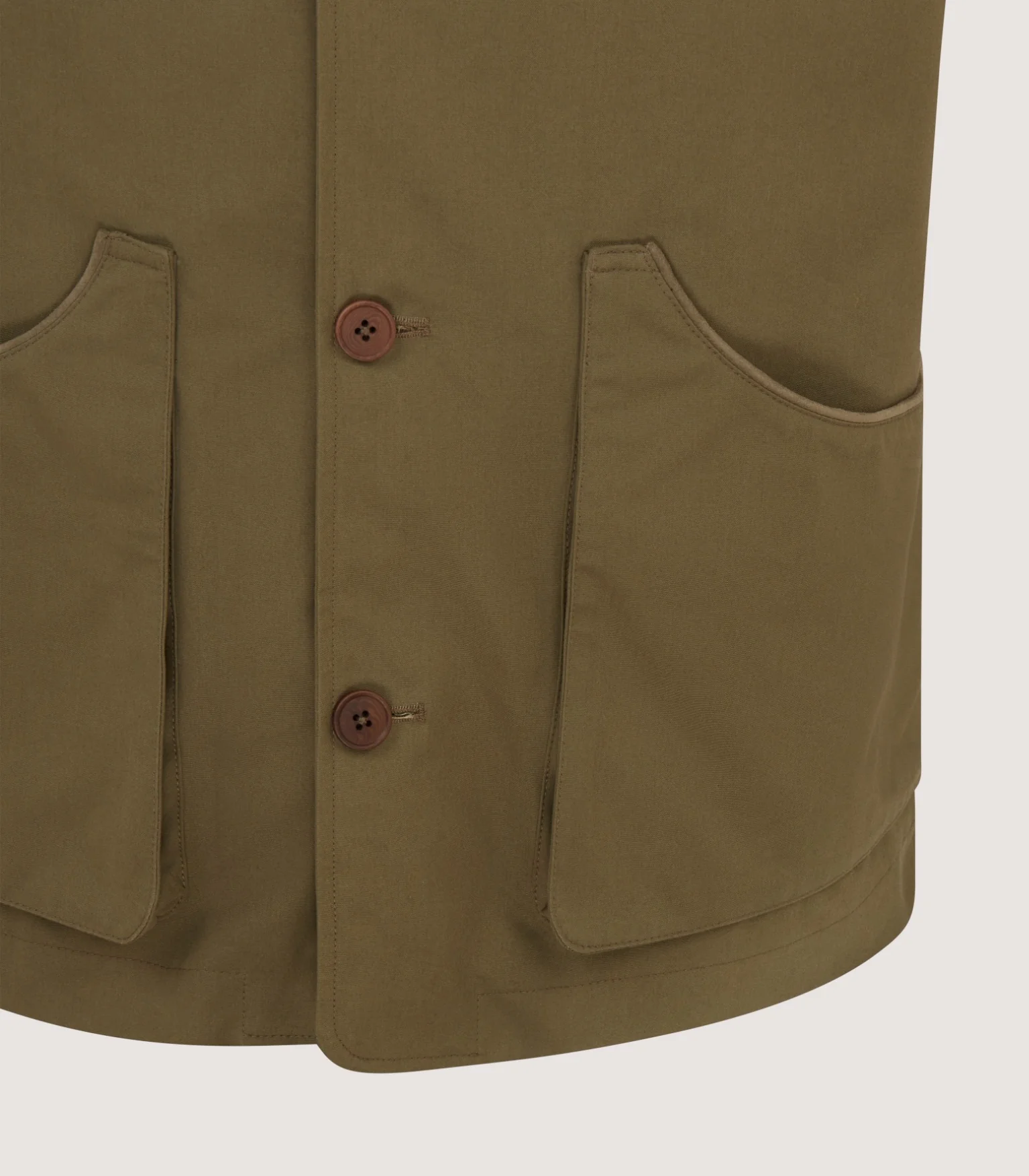 Men's High Collar Ventile Summer Sporting Vest in Olive - Image 5