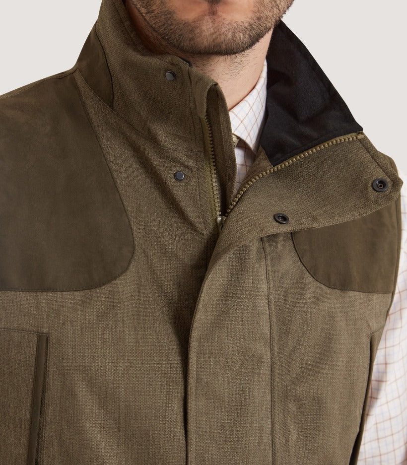 Men's Jameson Shooting Gilet in Drab - Image 6
