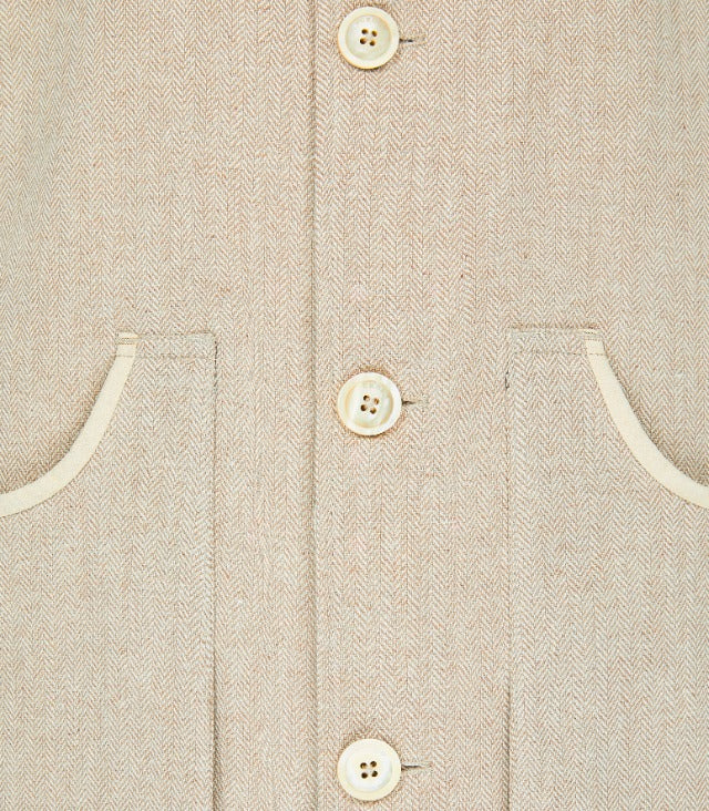 Men's Kalahari High Collar Vest in Stone - Image 3