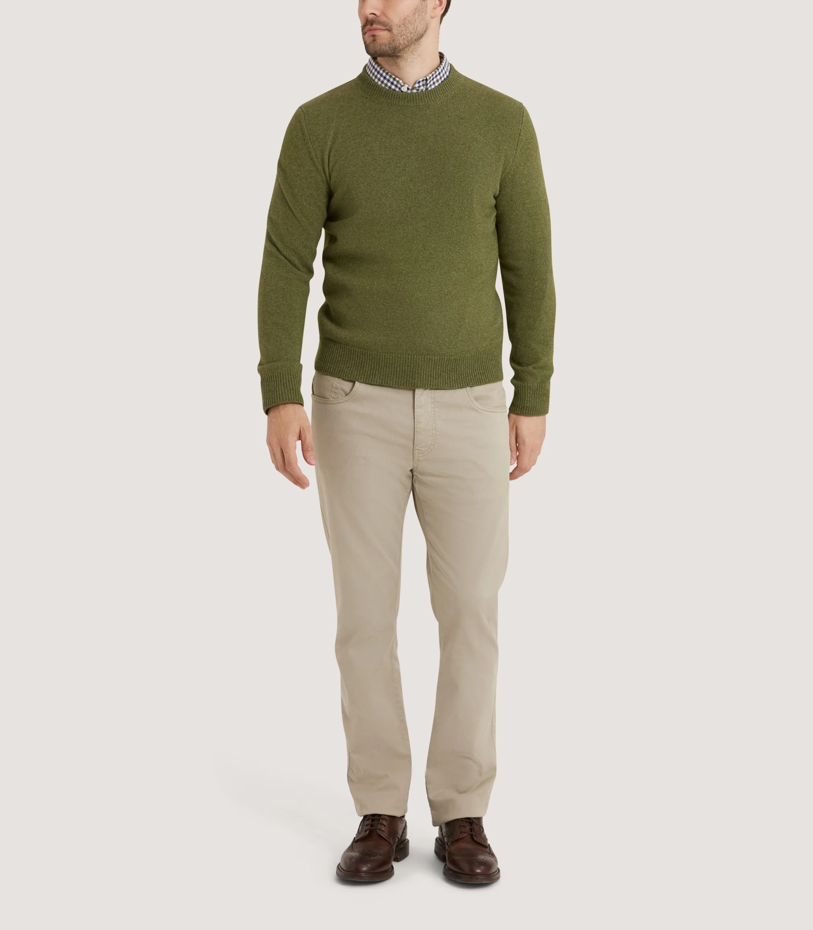 Men's Latimer Jumper in Moss - Image 2