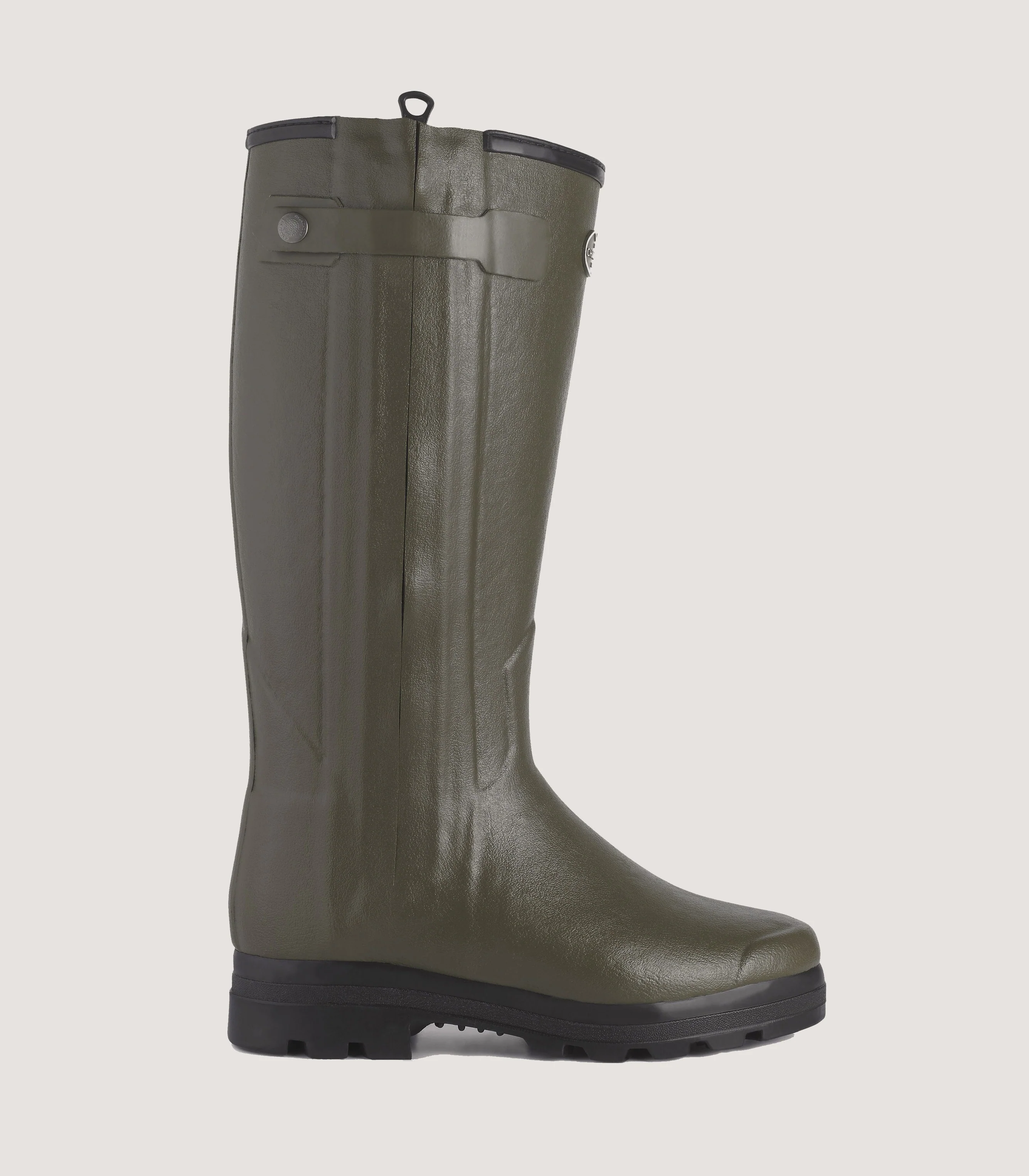 Men's Le Chameau Chasseur Wool Lined Boot In Dark Green - Image 3