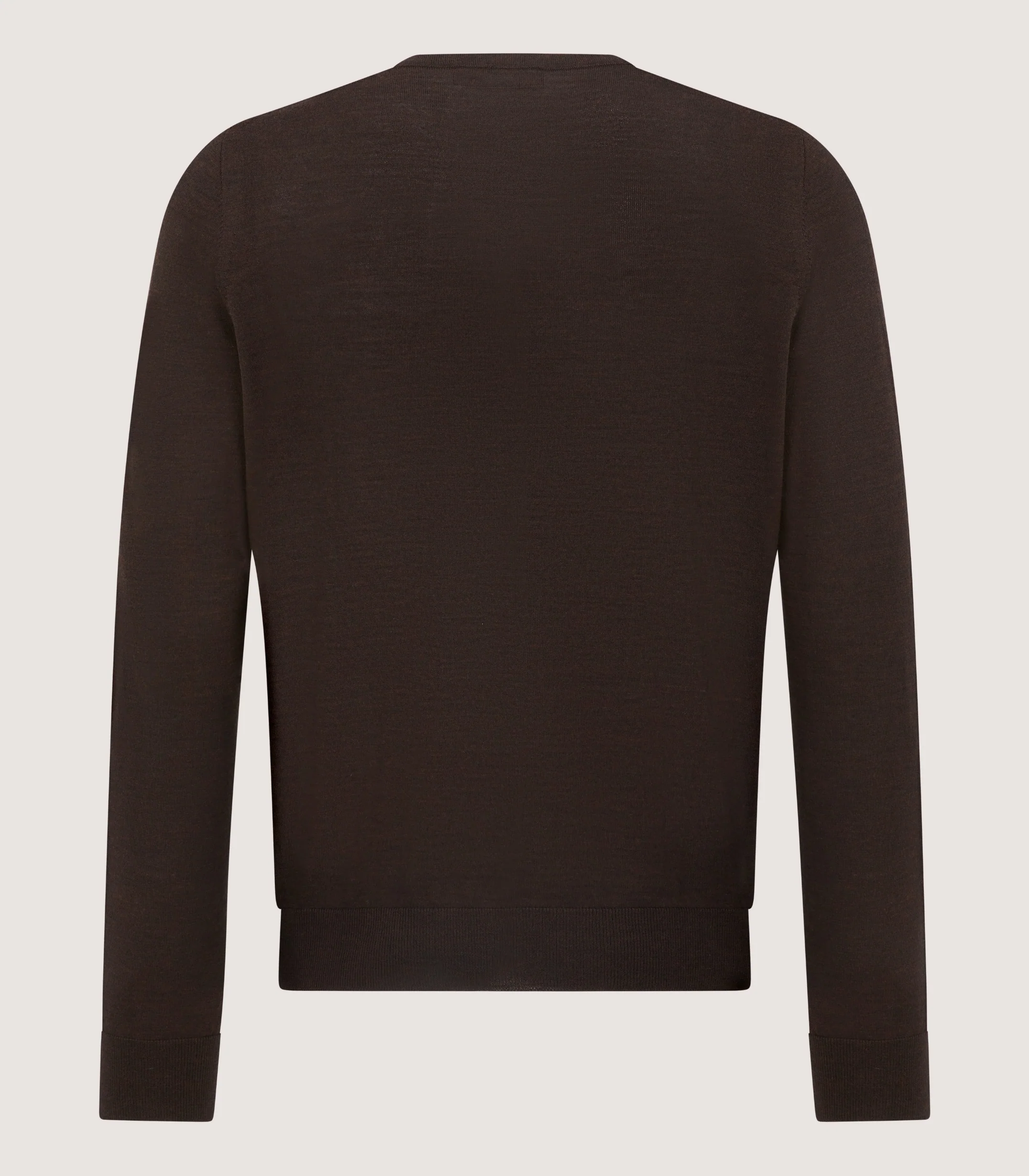 Men's Lightweight Travel Merino Crew Neck in Chocolate - Image 3
