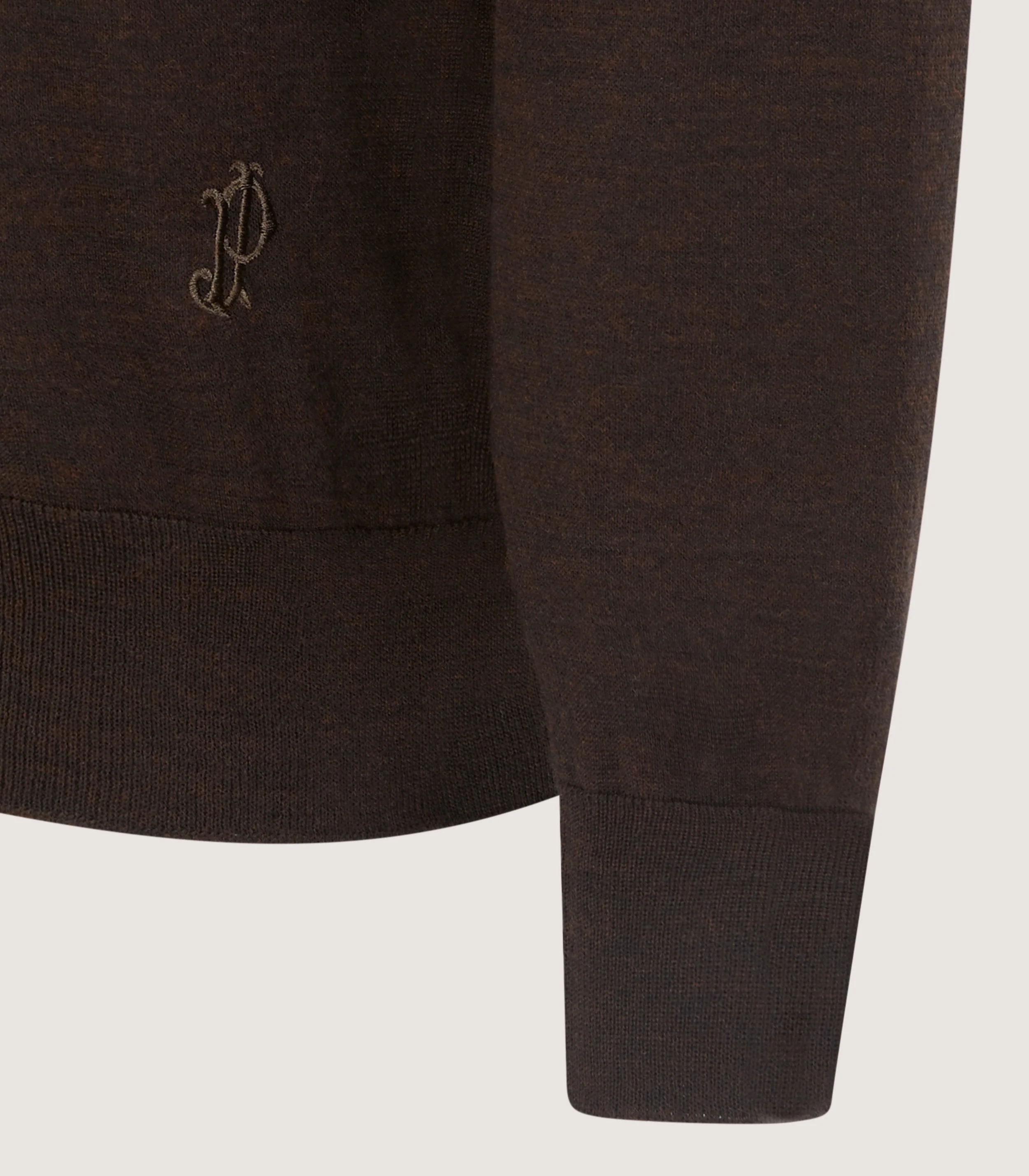 Men's Lightweight Travel Merino Crew Neck in Chocolate - Image 5