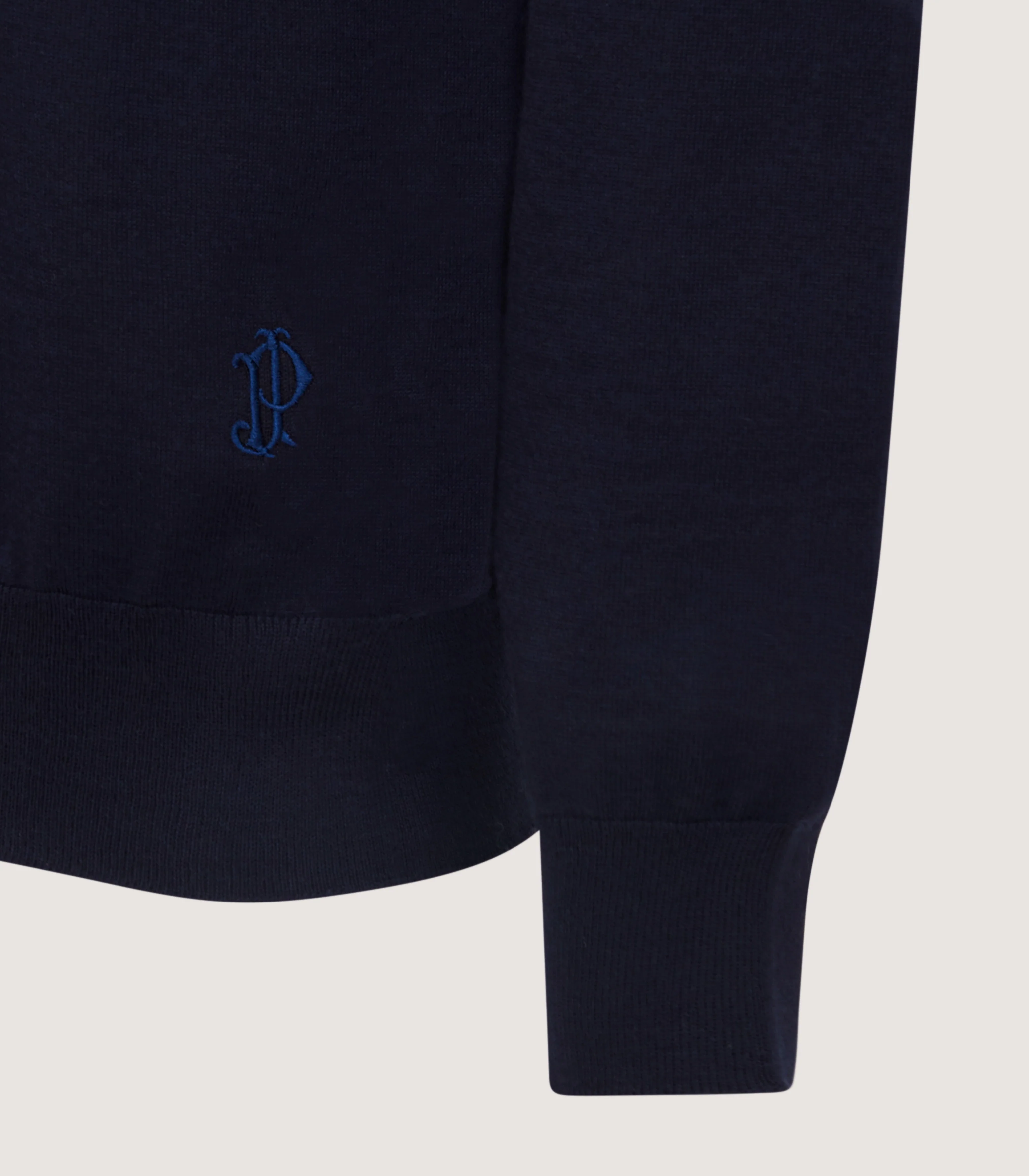 Men's Lightweight Travel Merino Long Sleeve Polo in Midnight - Image 5