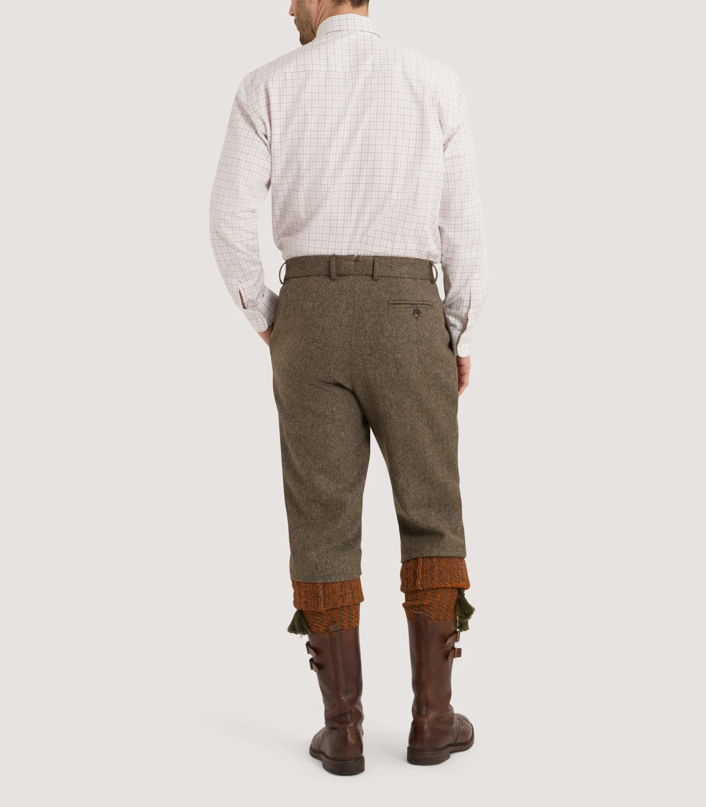 Men's Lightweight Tweed Breeks in Acorn - Image 4