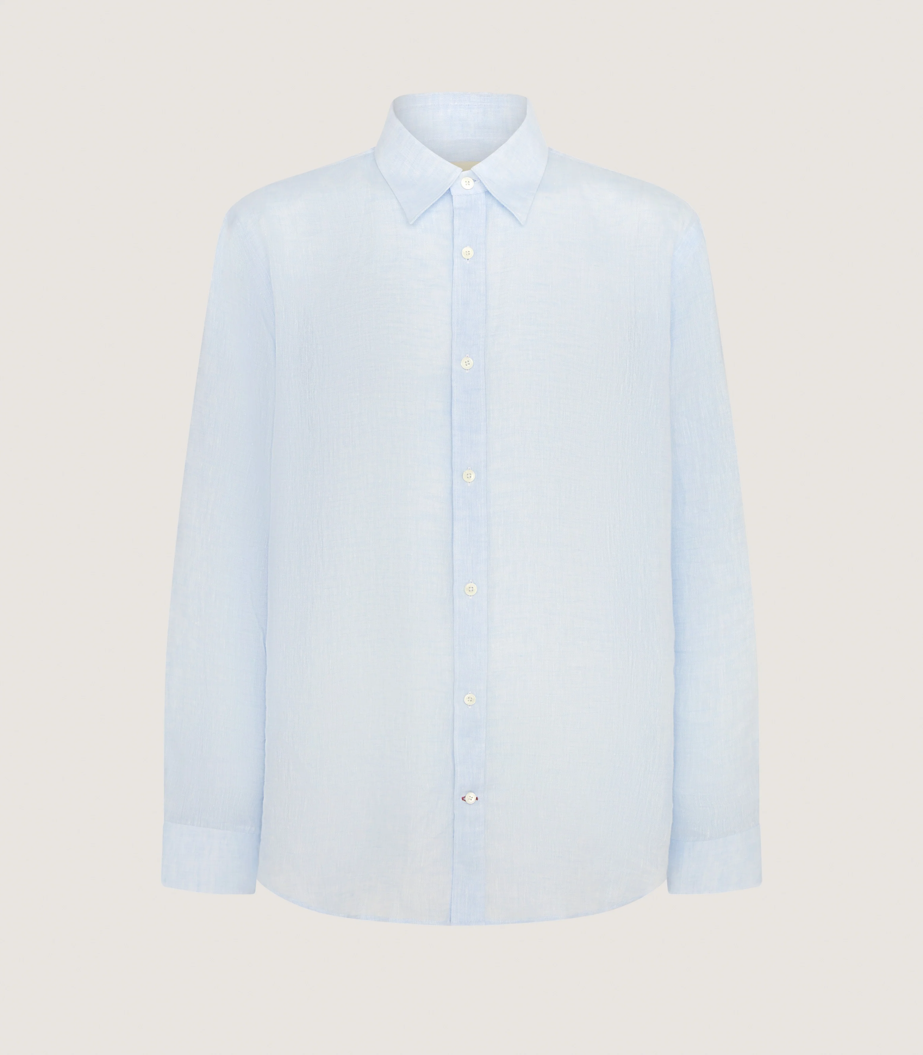 Men's Classic Linen Shirt in Cornflower Blue