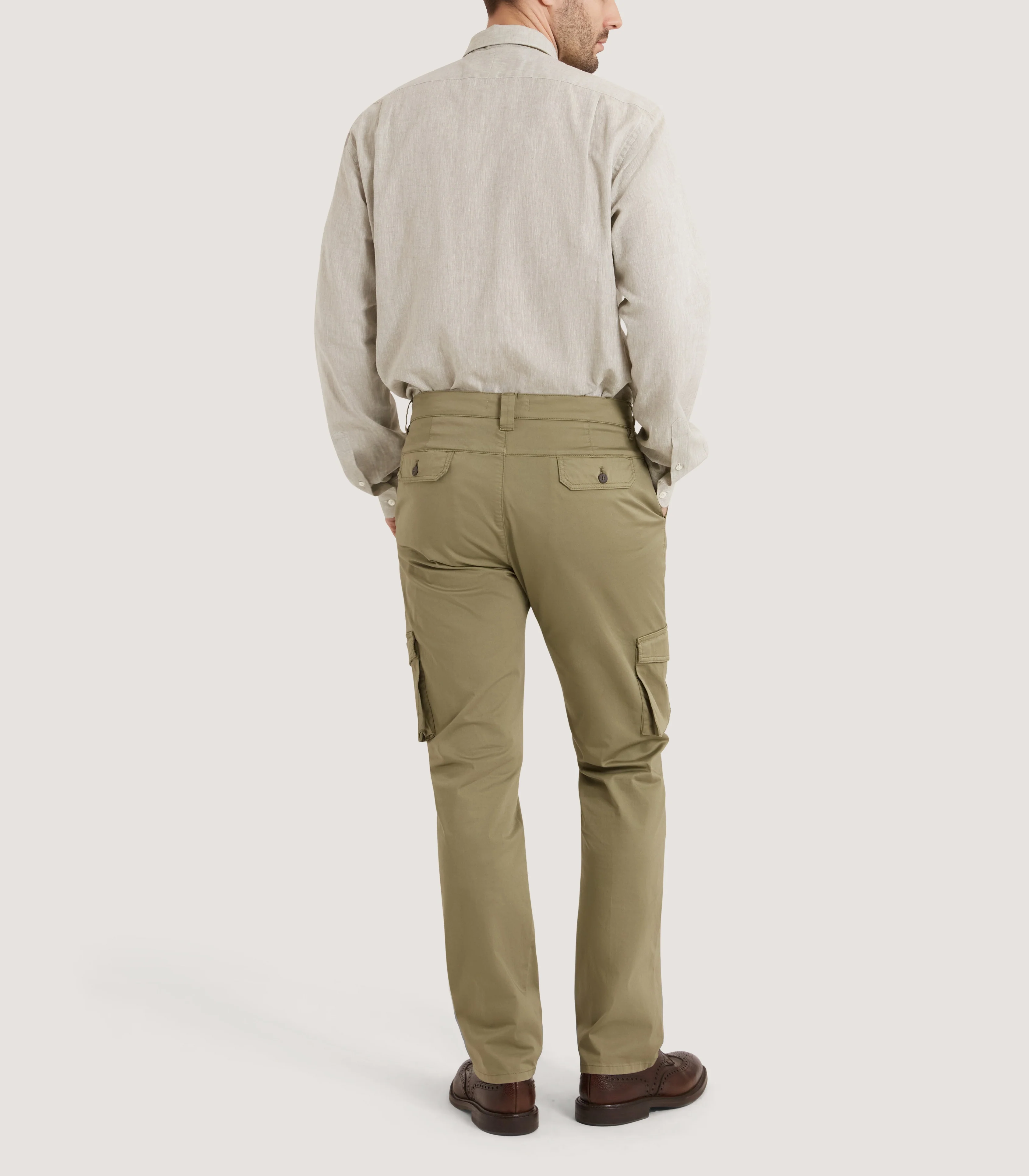 Men's Linen Mix Shirt in Sage - Image 4