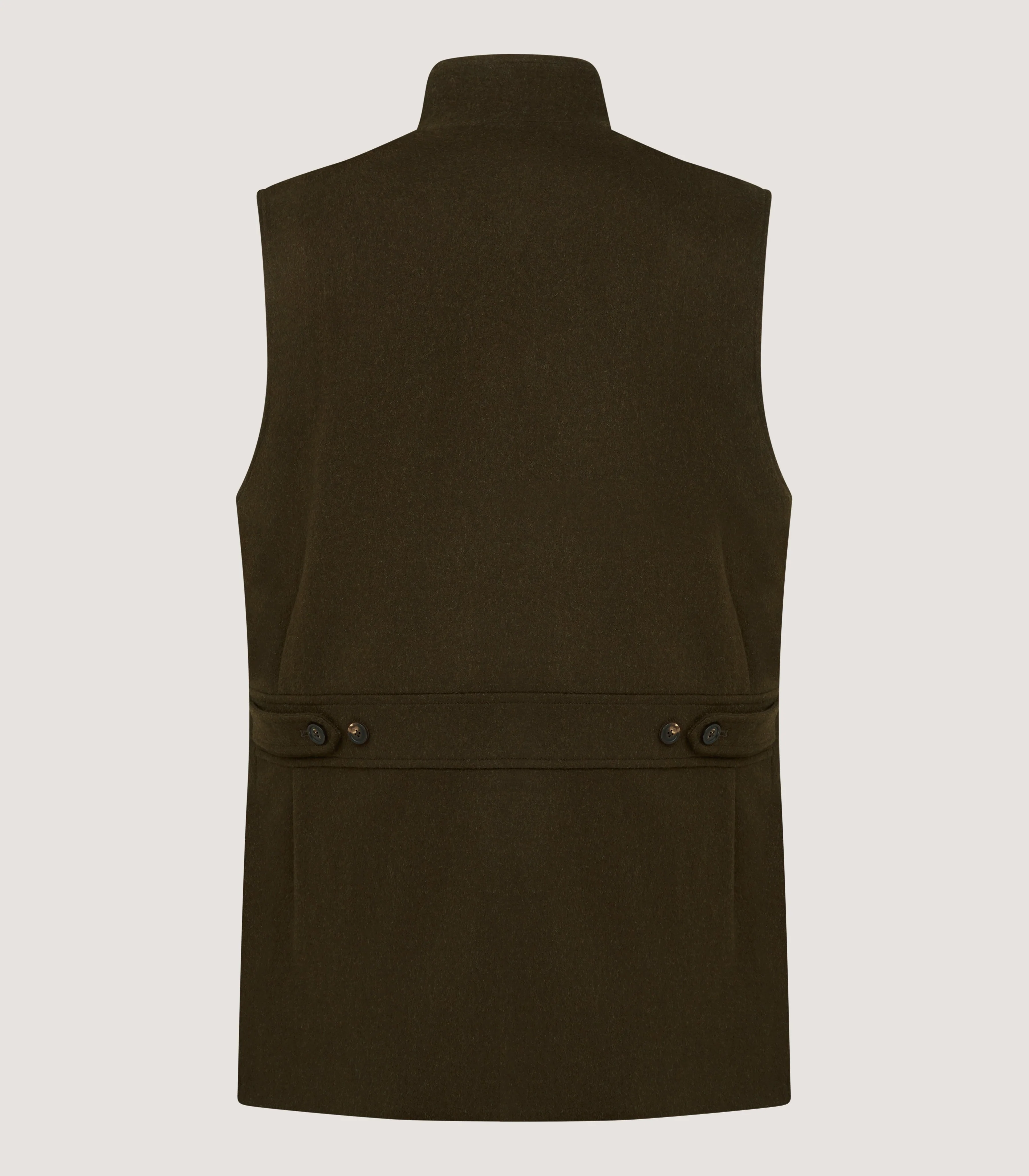 Men's High Collar Sporting Vest in Loden - Image 3