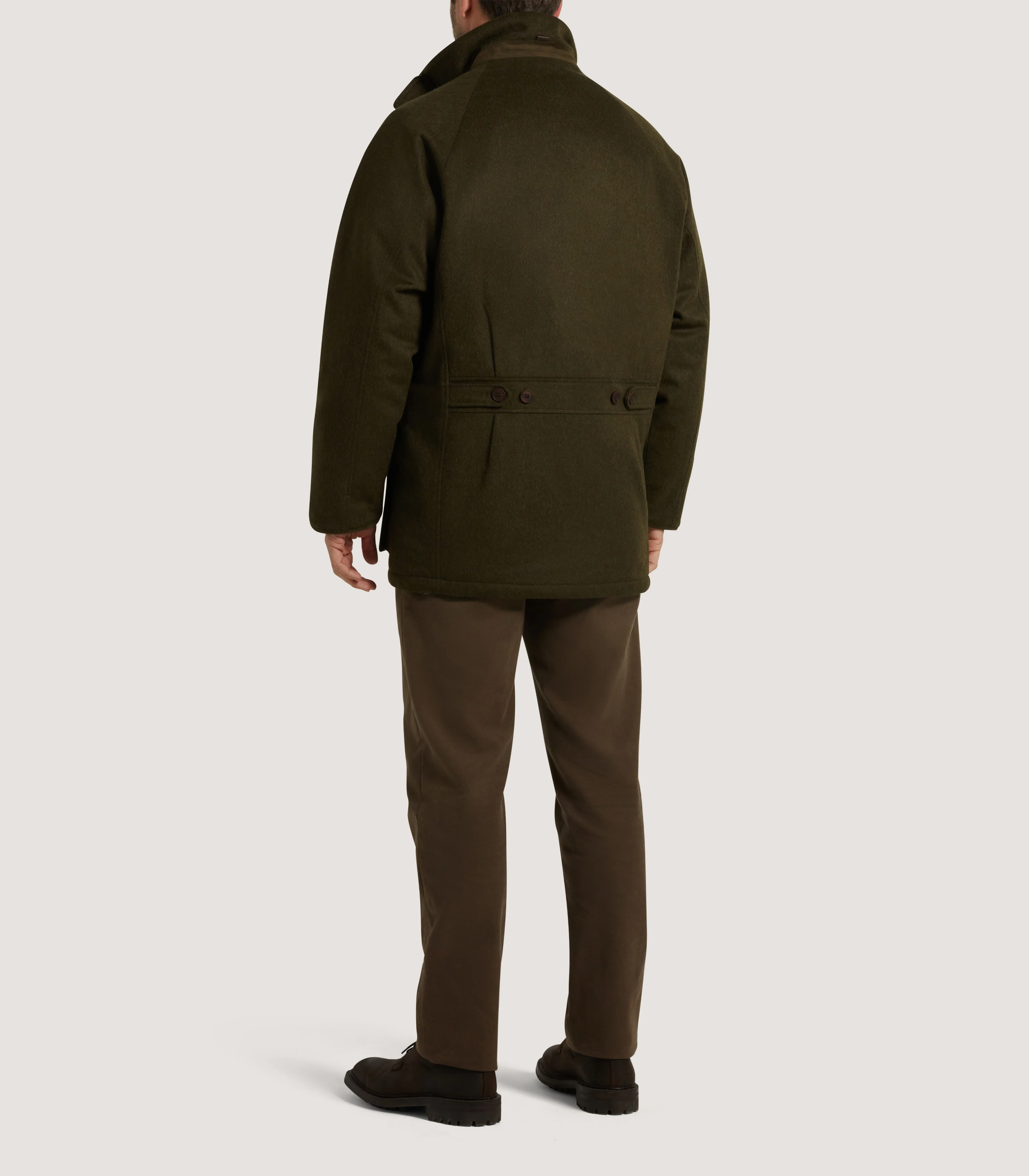 Men's Raglan Field Coat in Loden - Image 4