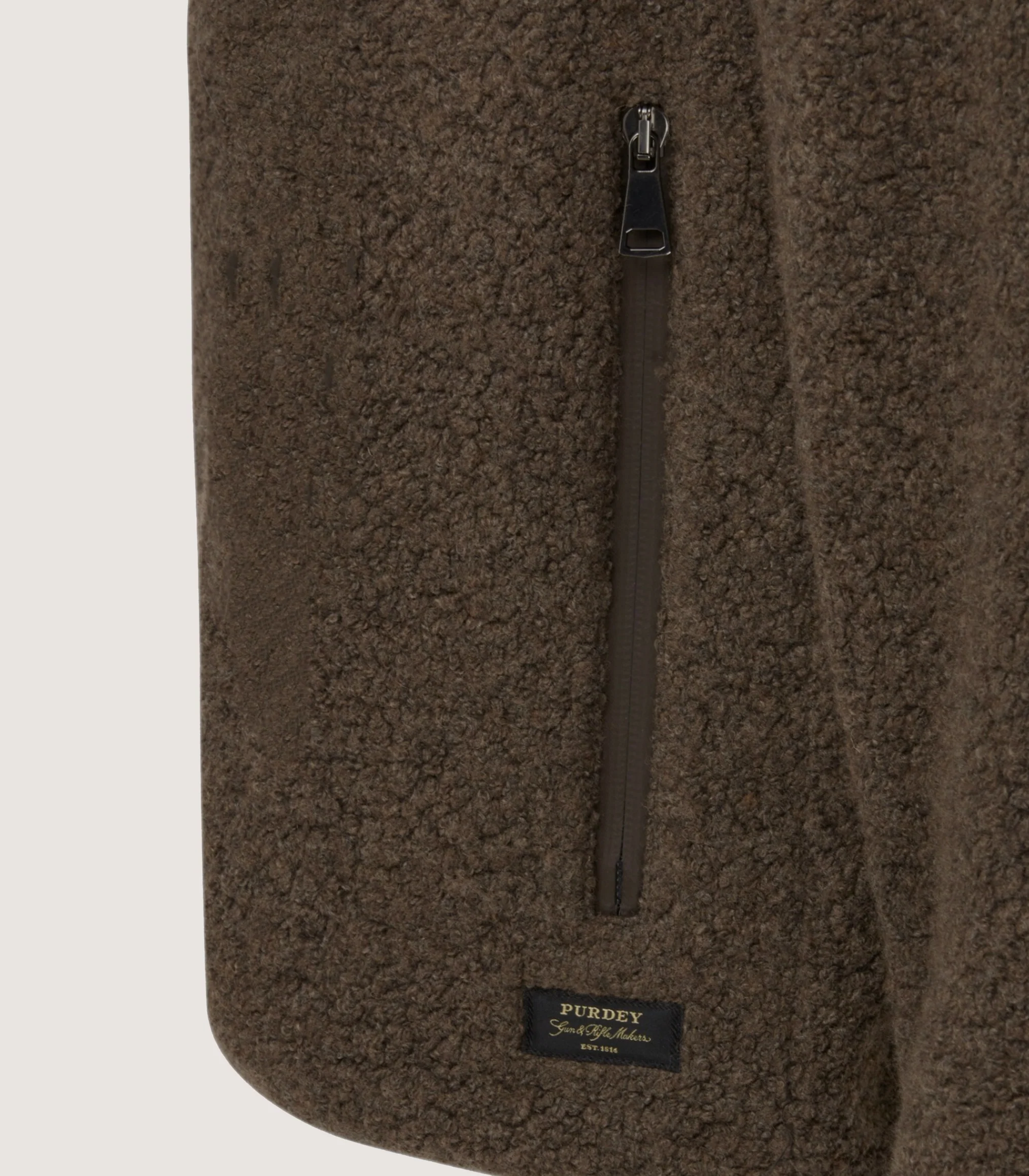 Men's Merino Lux Fleece Jacket In Walnut - Image 5
