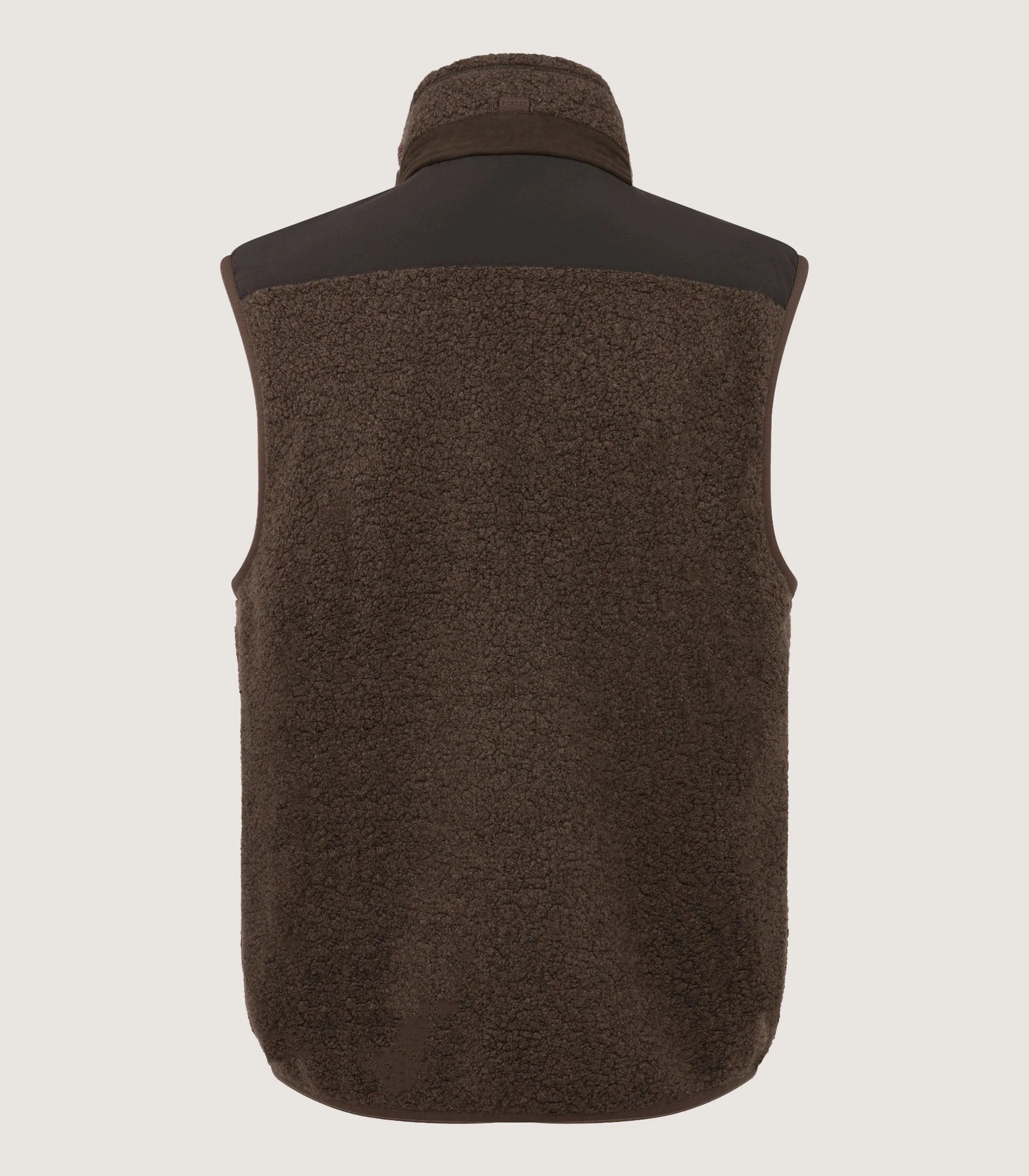 Men's Cashmere Mix Purdey Fleece Gilet In Walnut - Image 3