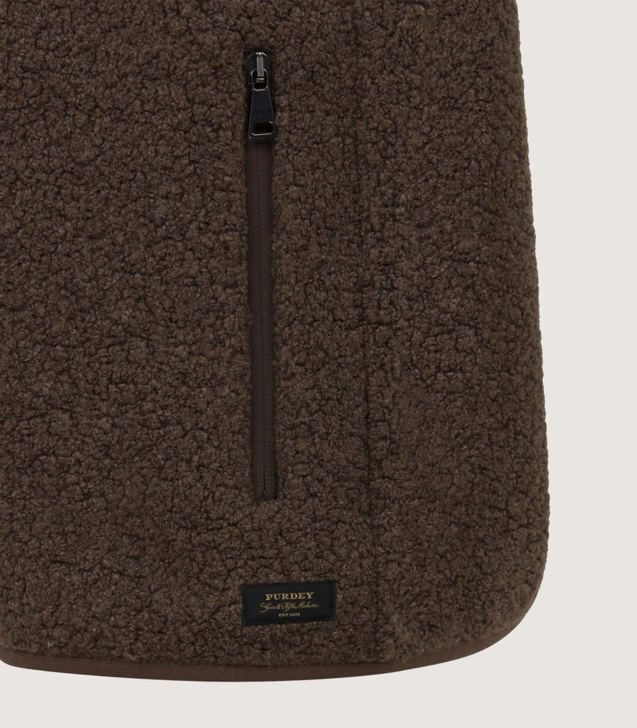 Men's Cashmere Mix Purdey Fleece Gilet In Walnut - Image 5
