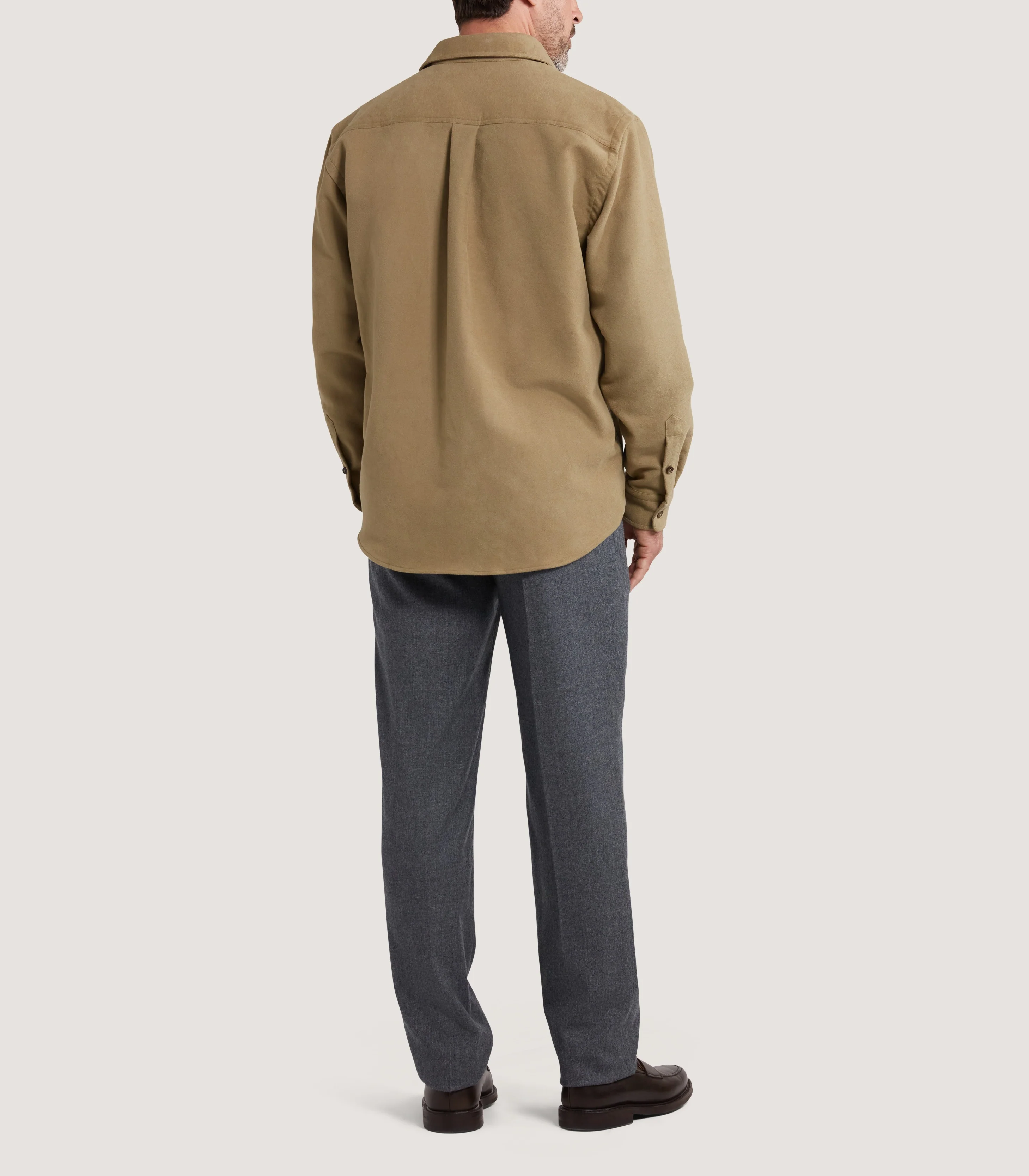 Men's Moleskin Double Pocket Shirt in Sage - Image 4