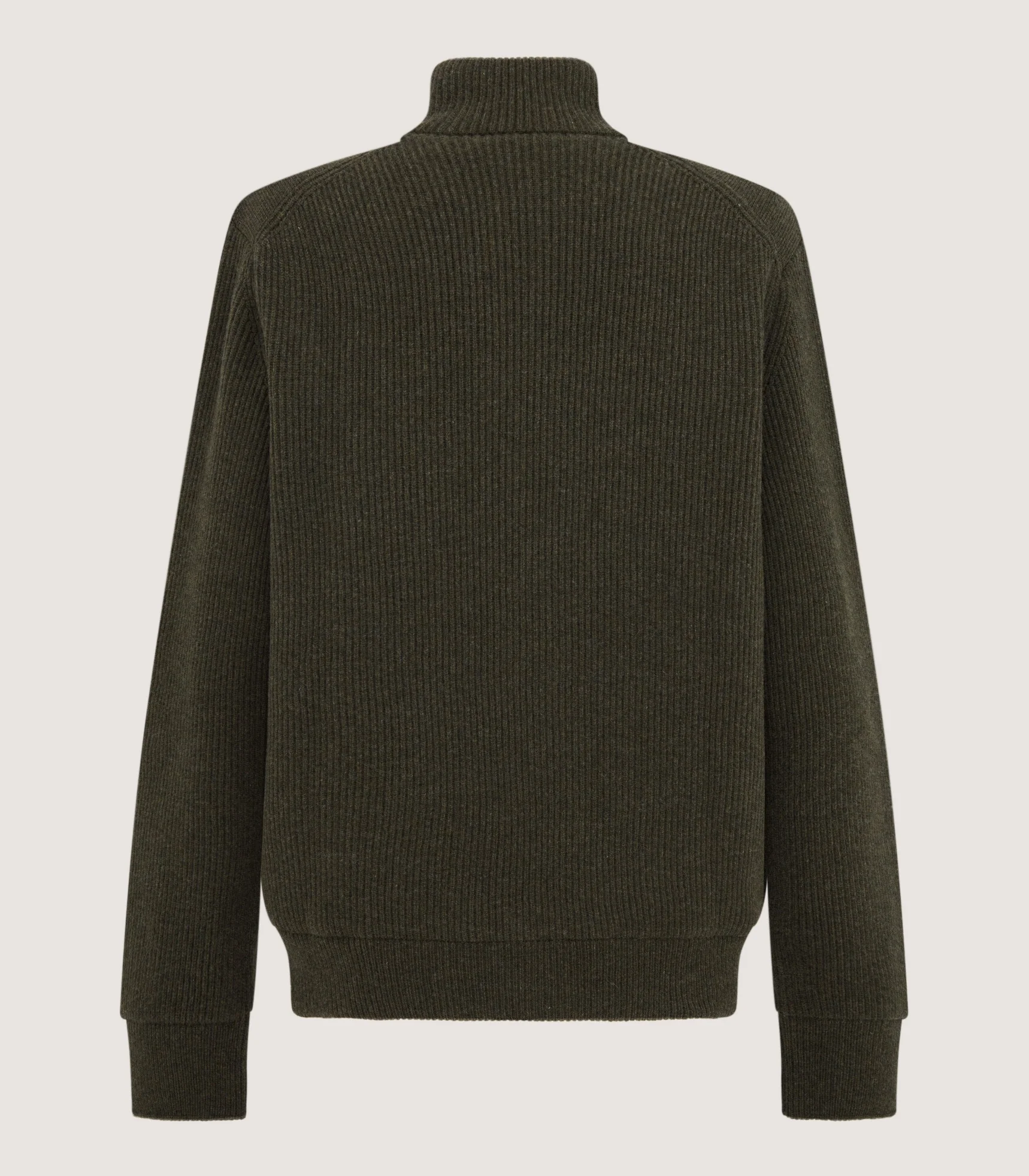 Men's Orkney Zip Front Cardigan in Loden - Image 3