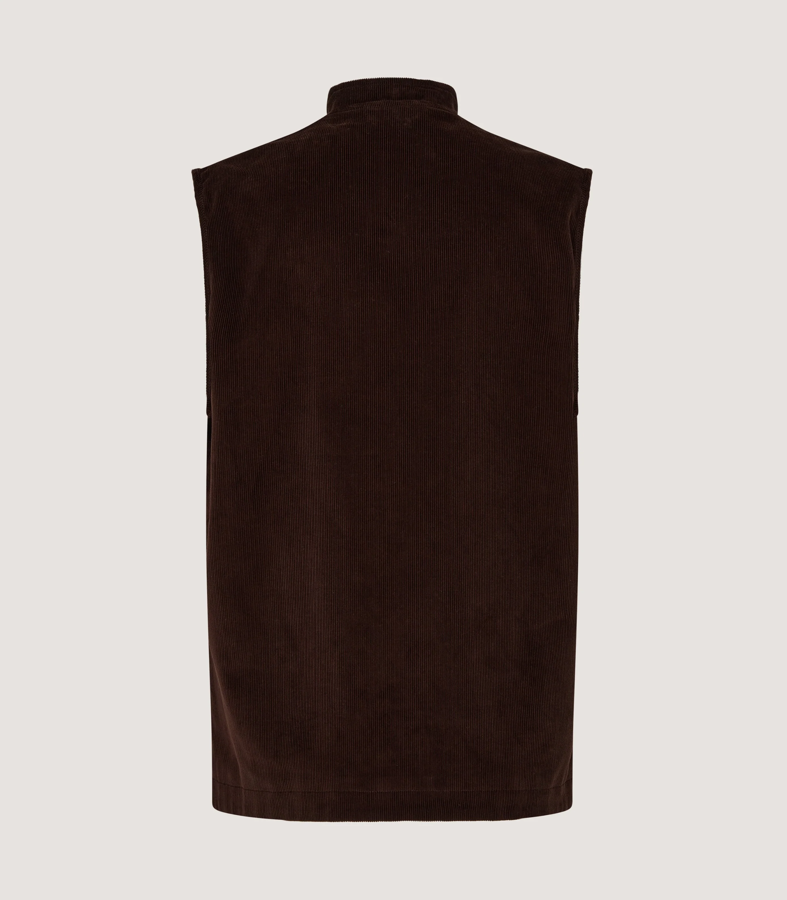 Men's Orsett Corduroy Gilet in Walnut - Image 3