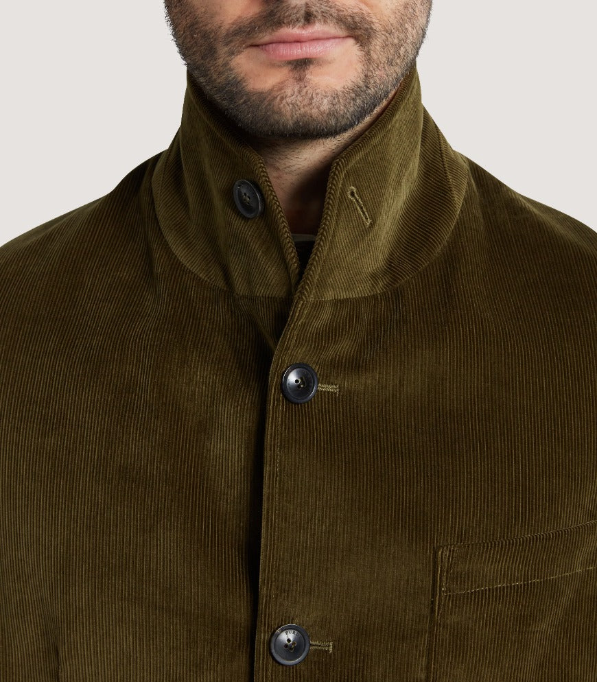 Men's Petersham Corduroy Teba Jacket in Olive - Image 6