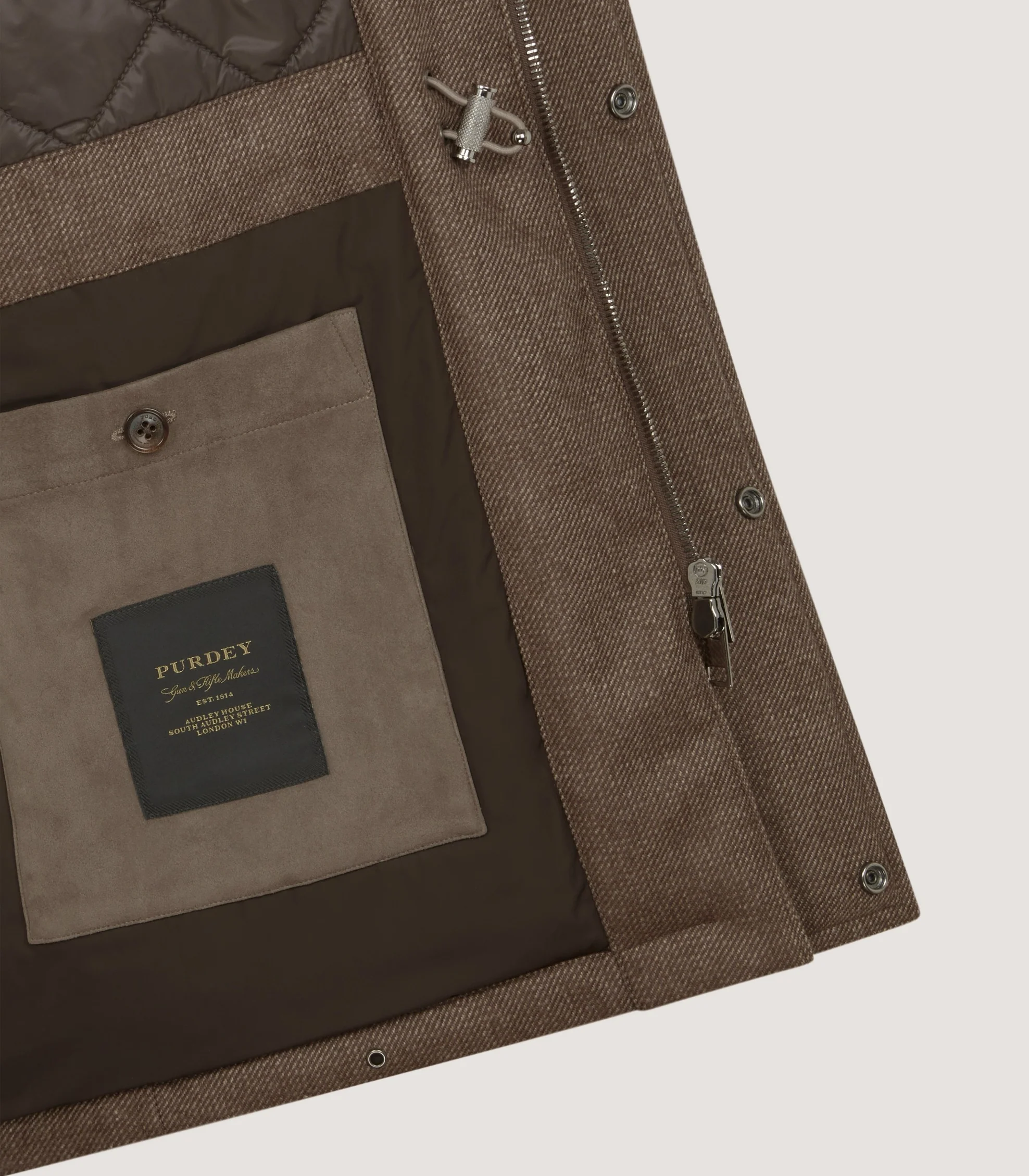 Men's Raglan Cashmere Tweed Field Coat in Percy - Image 7
