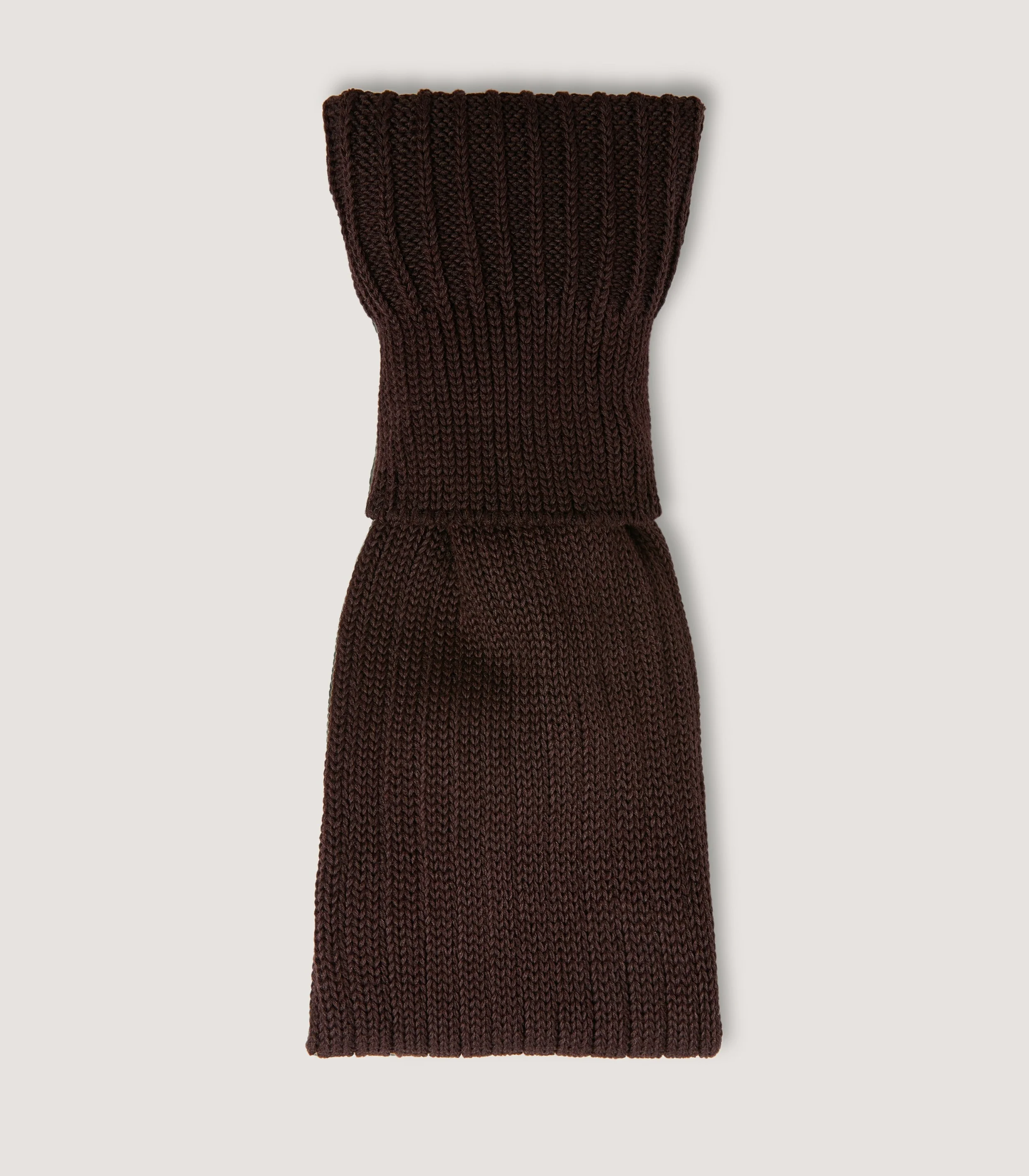 Men's Ribbed High Knee Socks In Chocolate