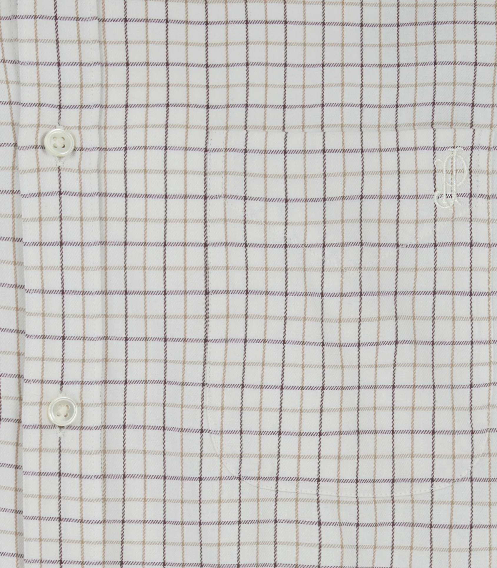 Men's Shooting Tattersall Shirt in Camel - Image 5