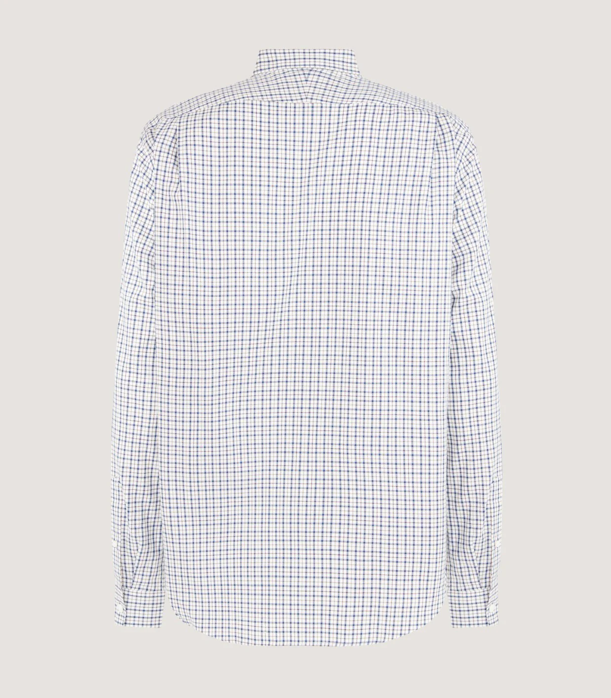 Men's Shooting Tattersall Shirt in Canvas Blue - Image 3