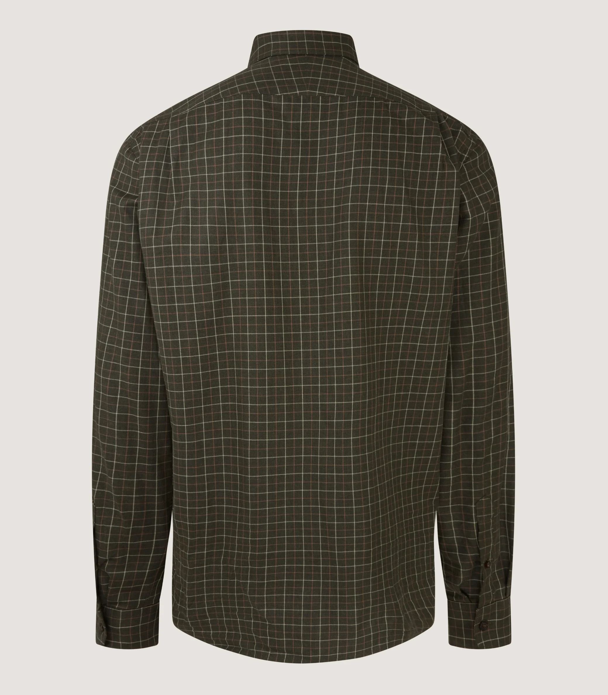 Men's Shooting Tattersall Shirt in Loden - Image 3