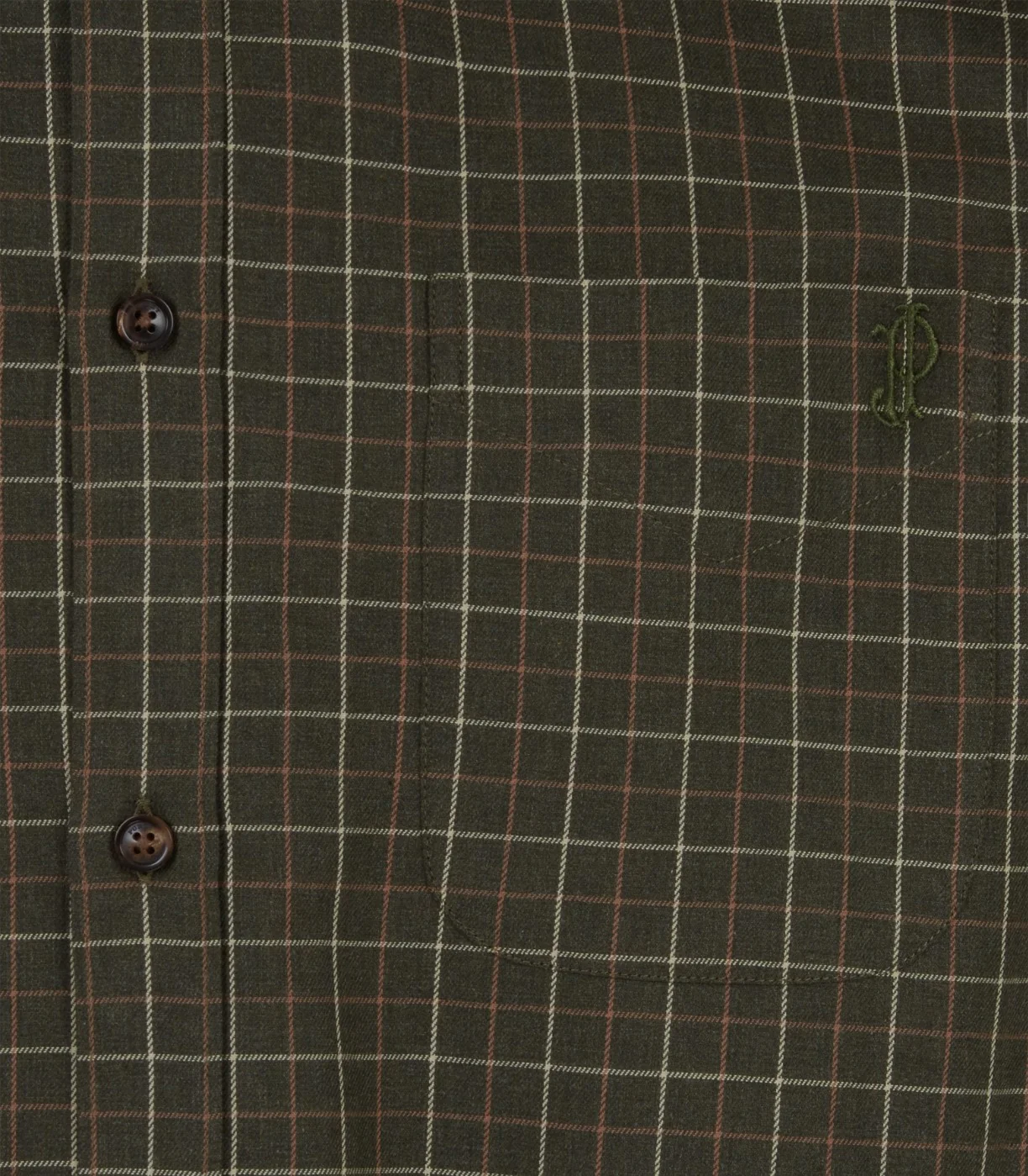 Men's Shooting Tattersall Shirt in Loden - Image 5