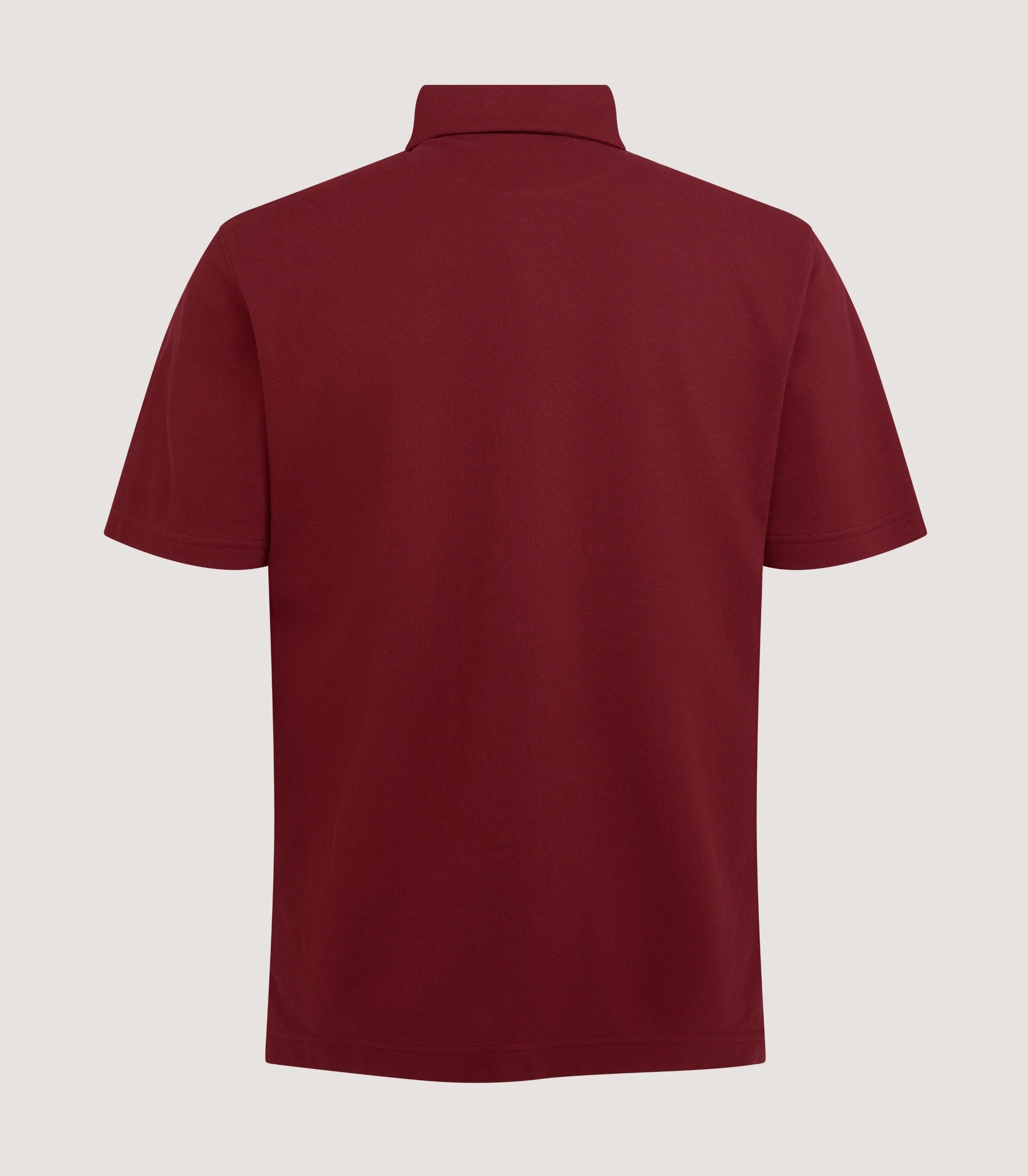 Men's Short Sleeve Polo Shirt in Audley Red - Image 3