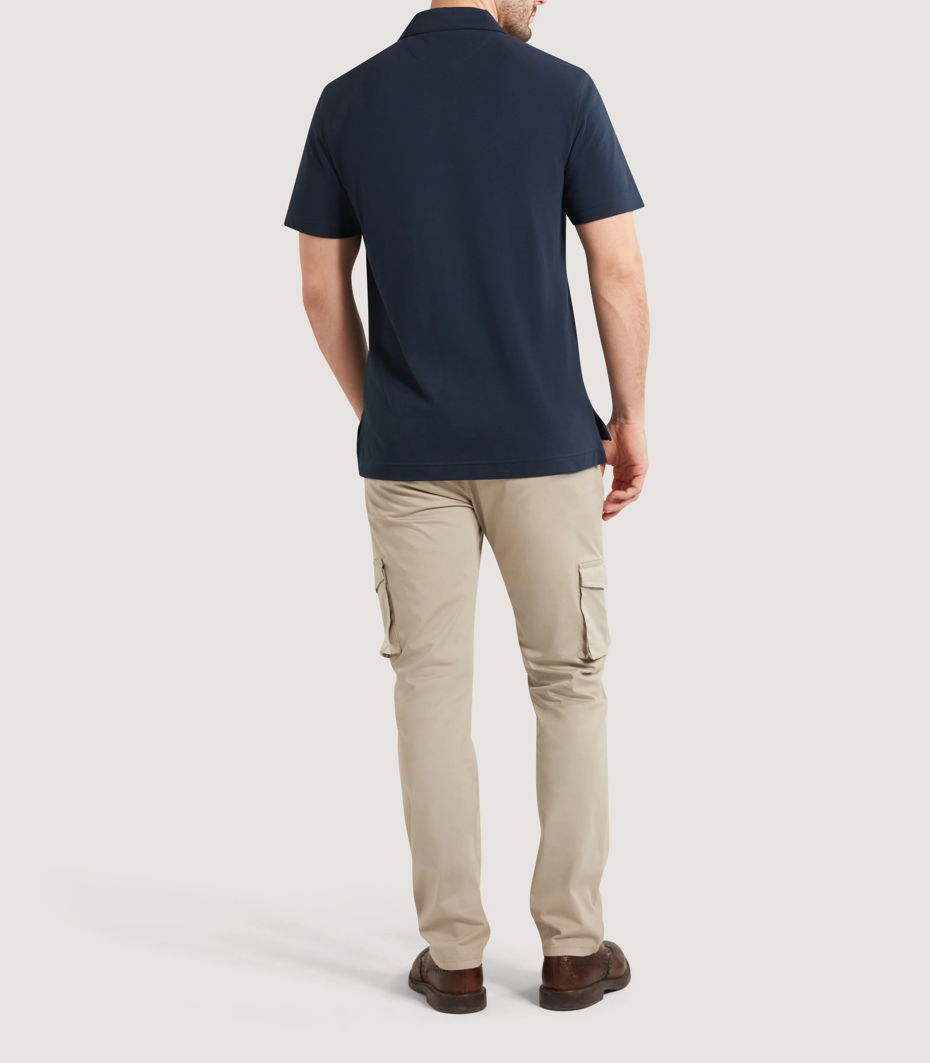Men's Short Sleeve Polo Shirt in Midnight - Image 4