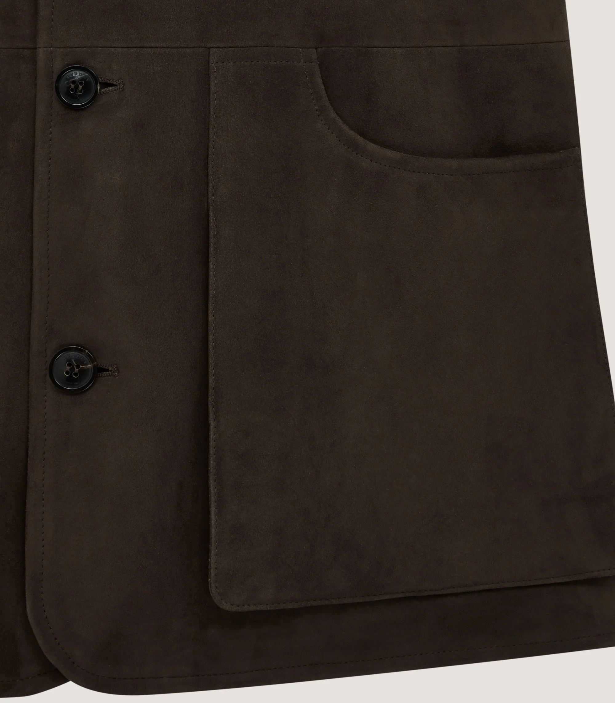 Men's Suede Sporting Vest in Walnut - Image 5