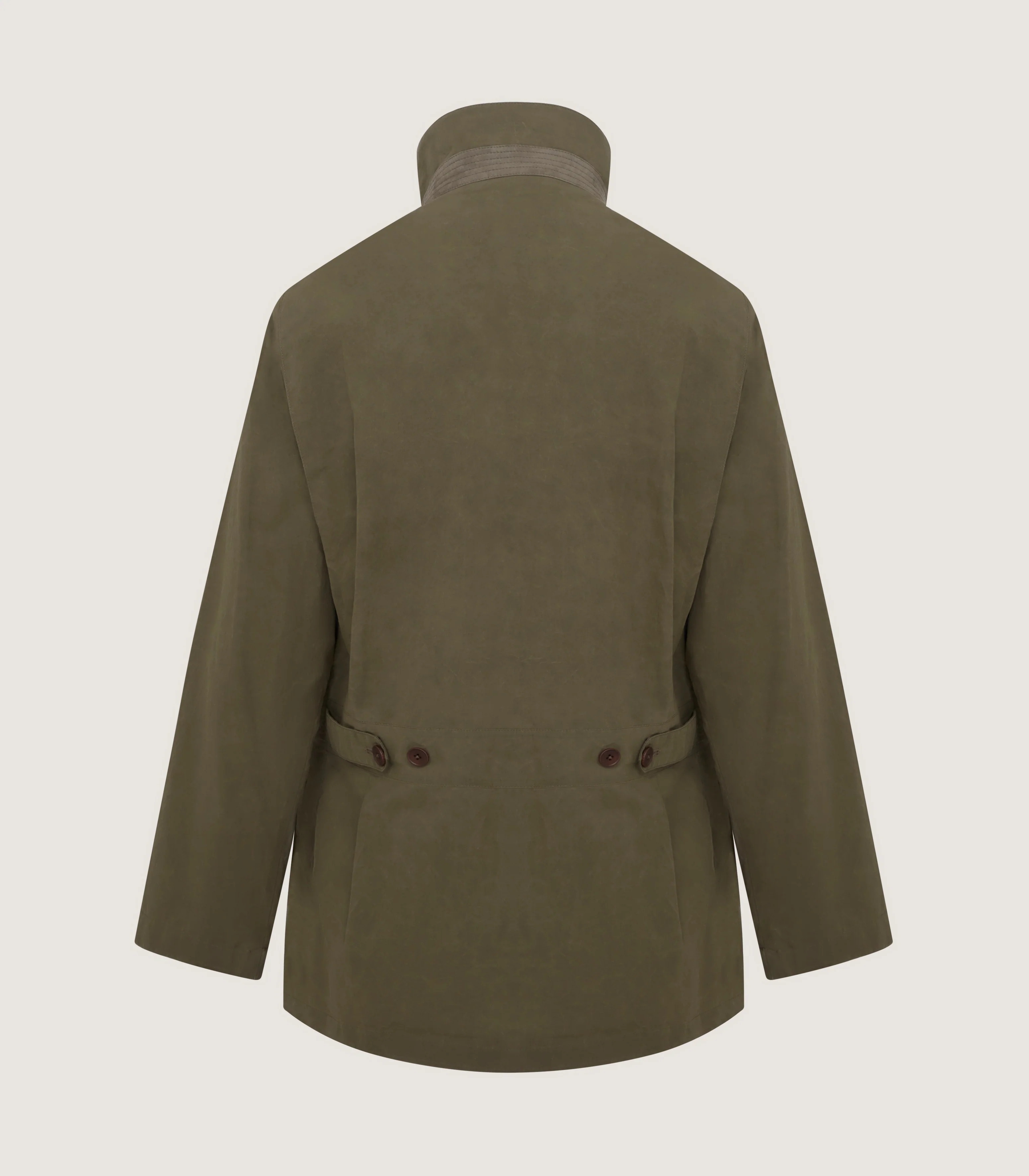 Men's Lightweight Dry Wax Field Coat in Olive - Image 3