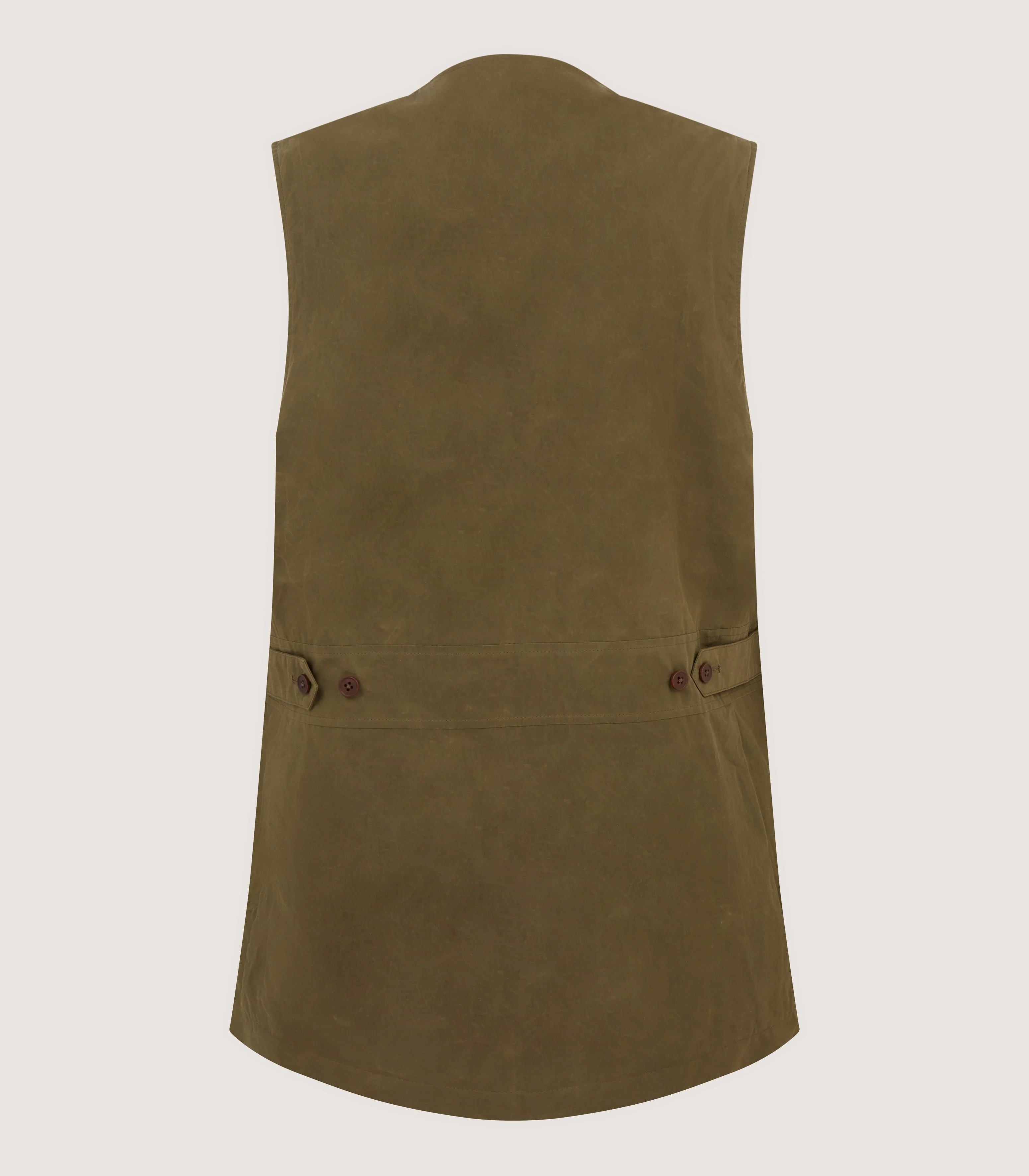 Men's Lightweight Dry Wax Sporting Vest in Olive - Image 3