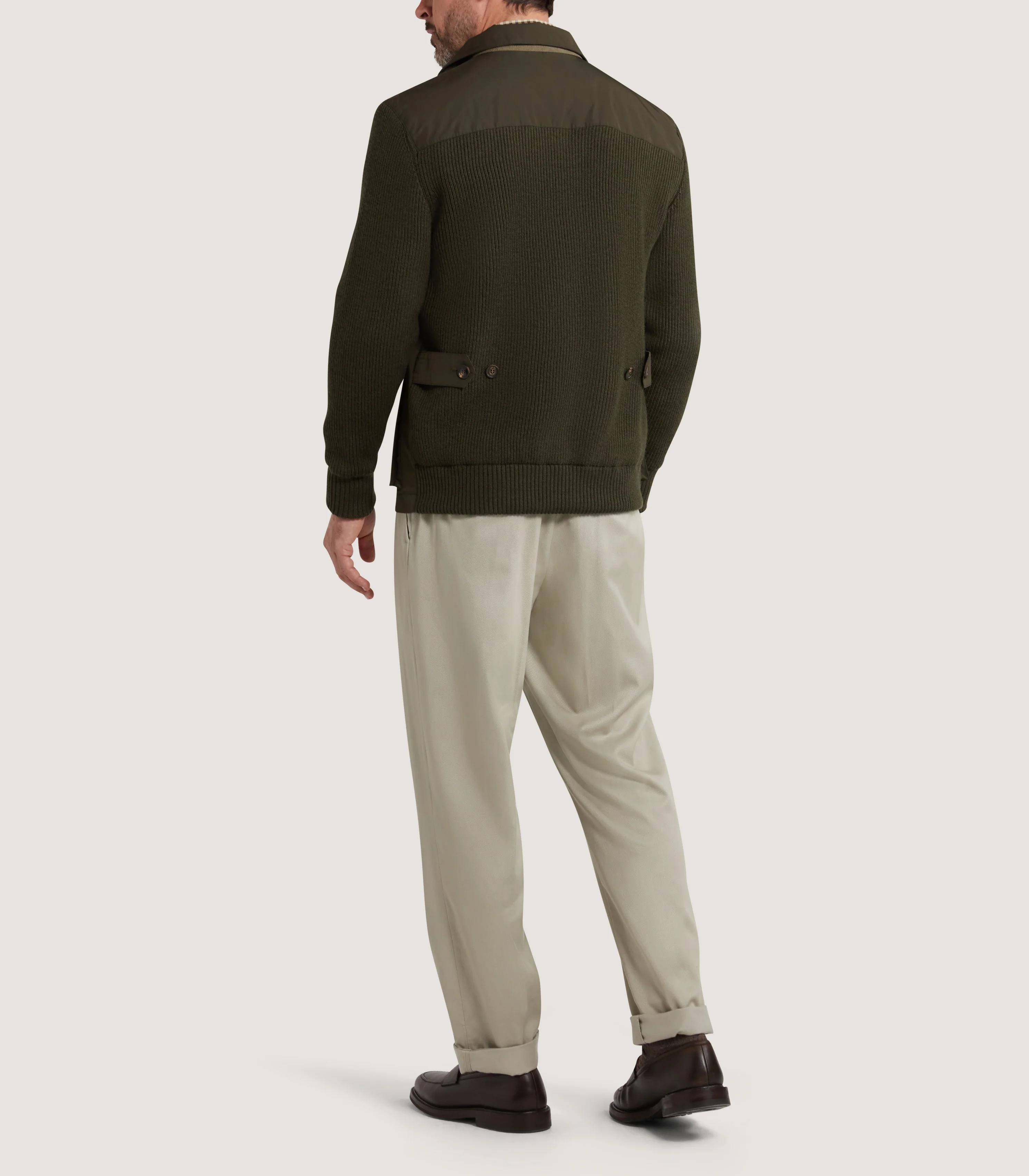 Men's Thorlstone Knitted Jacket in Loden - Image 4