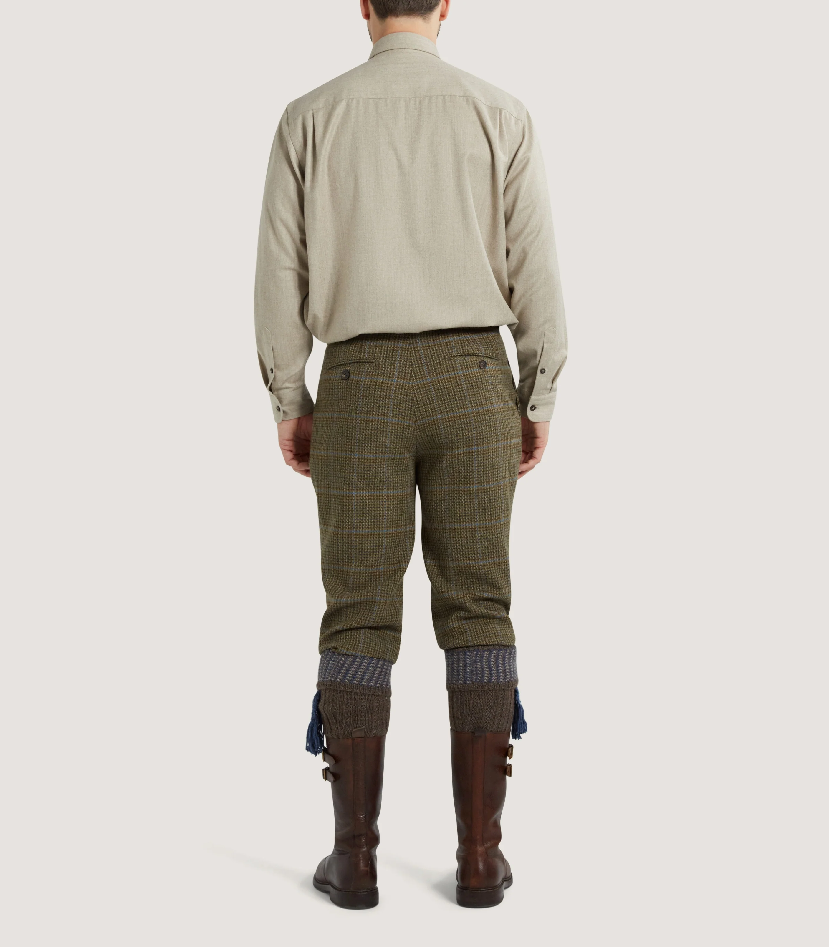 Men's Tom Purdey Tweed Shooting Two Pleat Breek With Storm Cuff - Image 4
