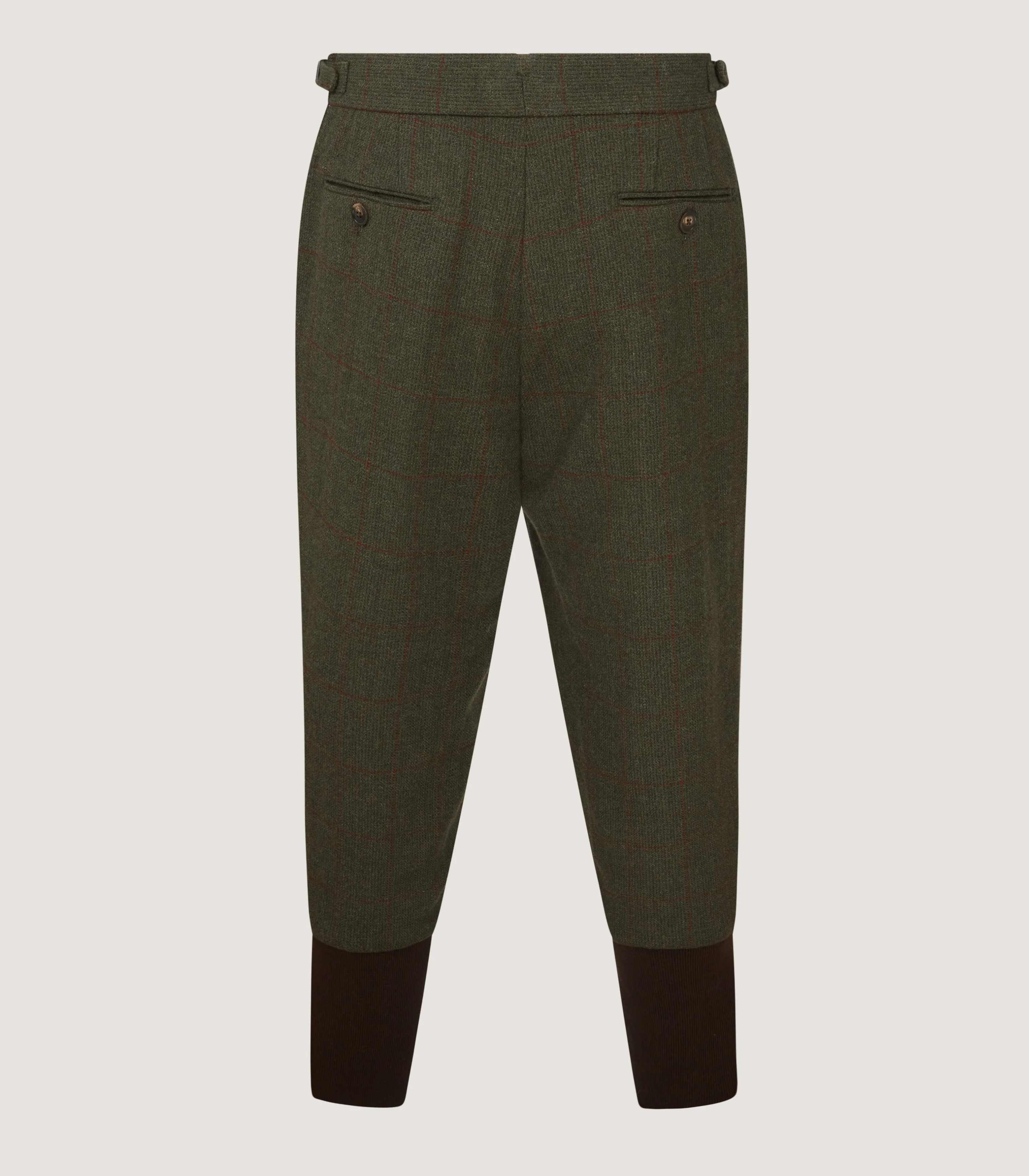 Men's Tweed Shooting Two Pleat Breek With Storm Cuff in Alum - Image 3
