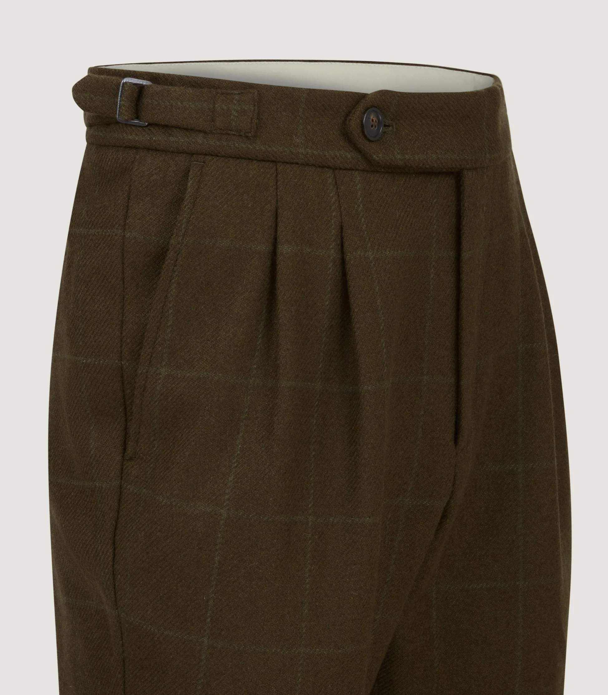 Men's Tweed Shooting Two Pleat Breek With Storm Cuff in Zetland - Image 5