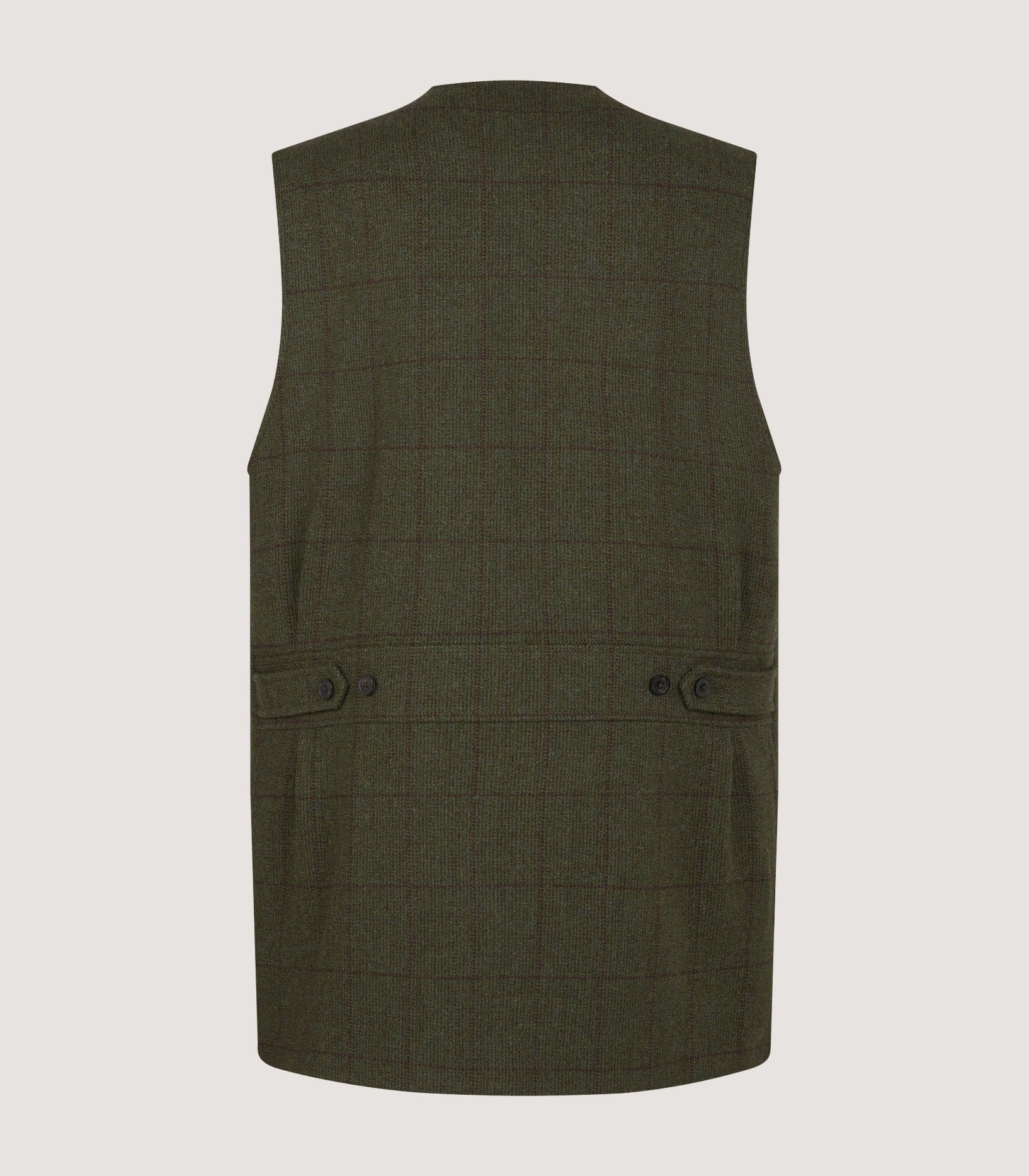 Men's Tweed Shooting Vest in Alum - Image 3