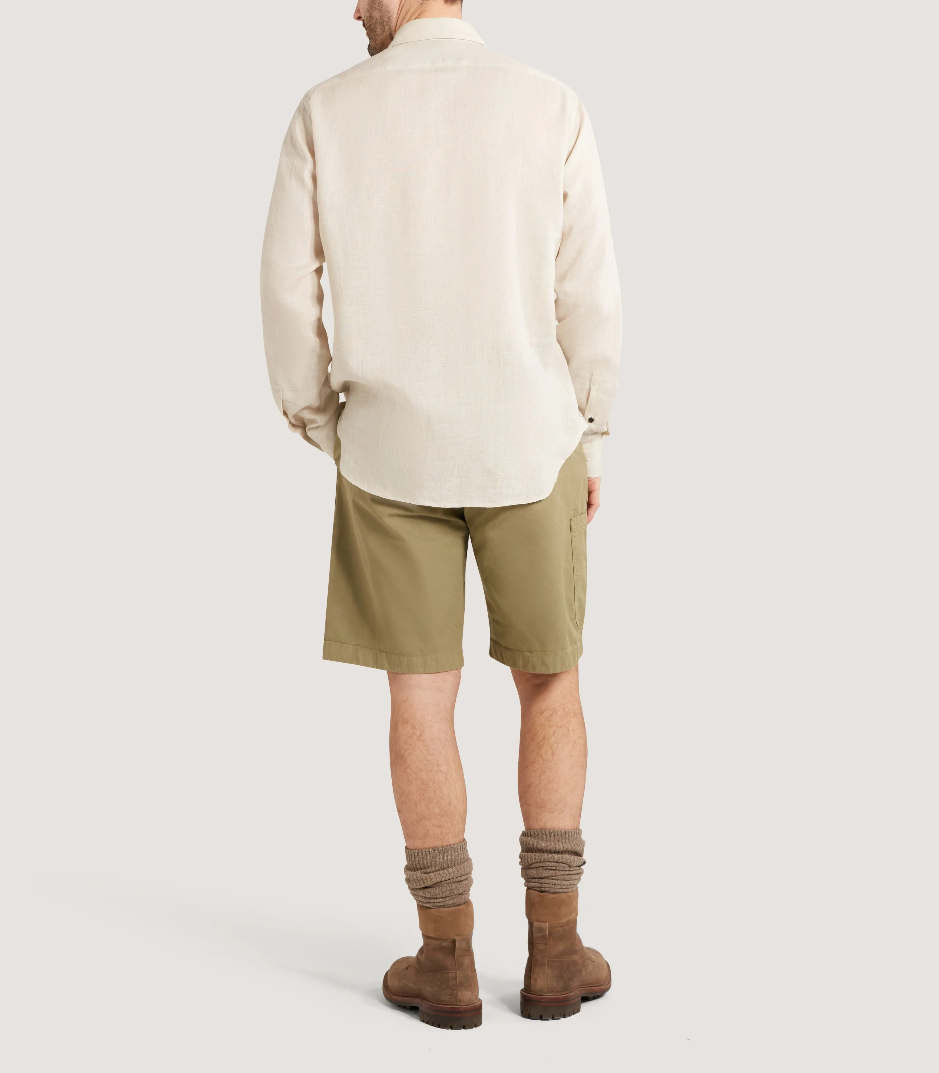 Men's Utility Pocket Shirt in Sand - Image 4
