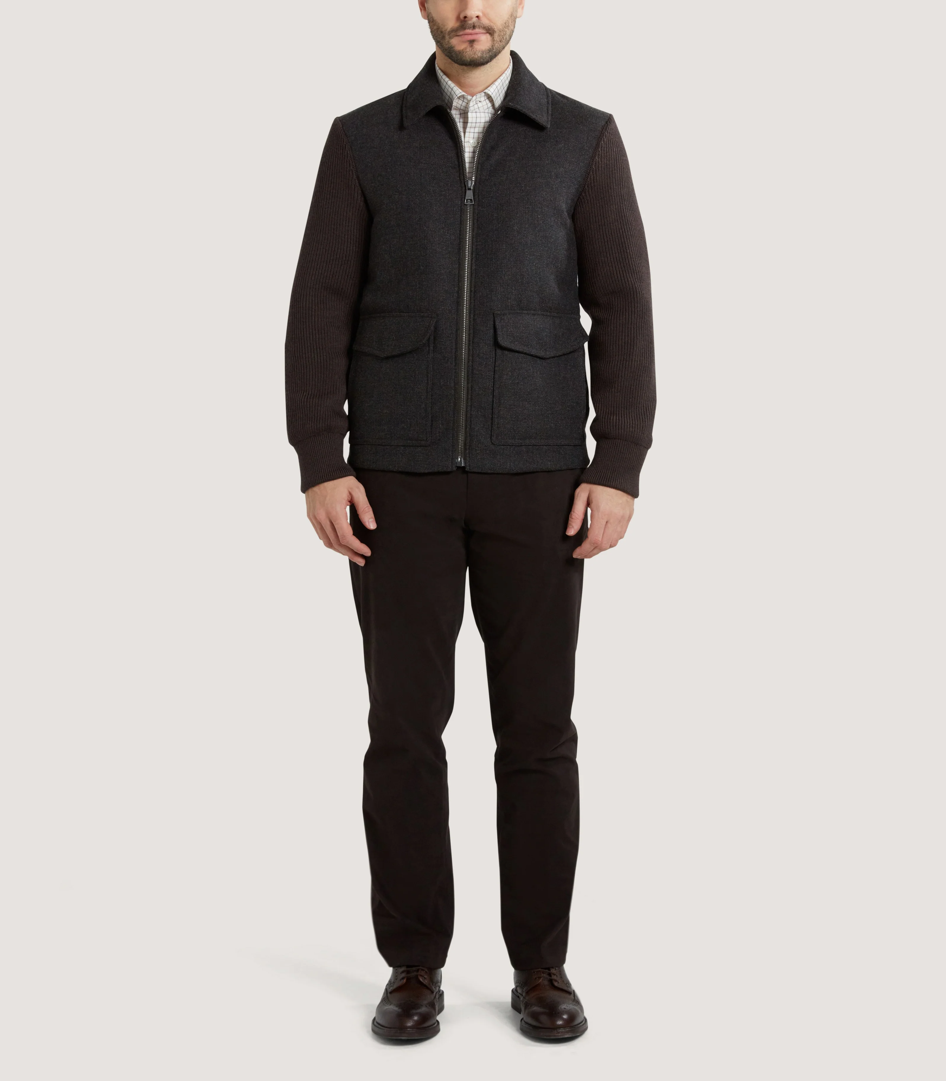 Men's Wigmore Blouson in Peppercorn - Image 2