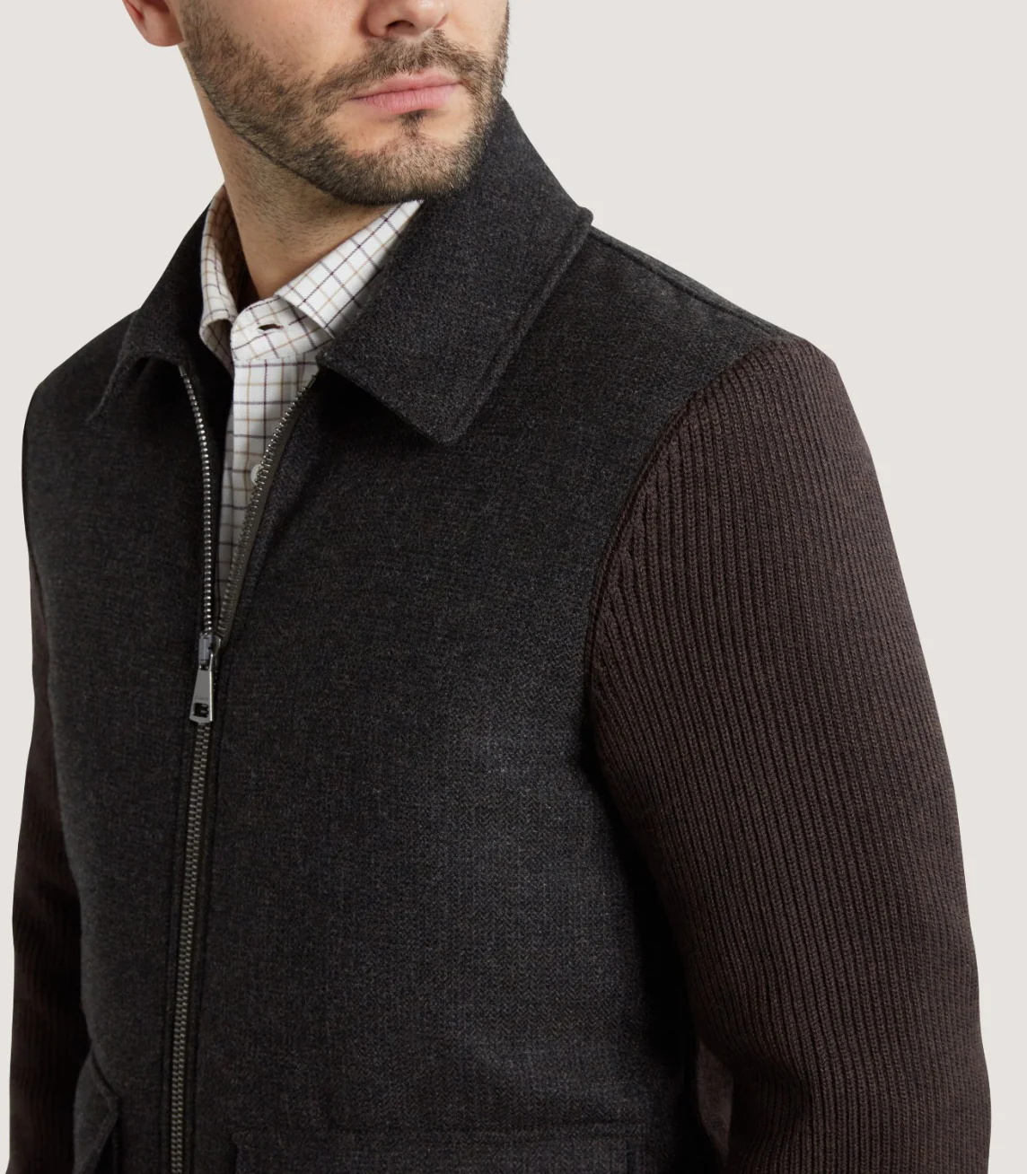Men's Wigmore Blouson in Peppercorn - Image 5