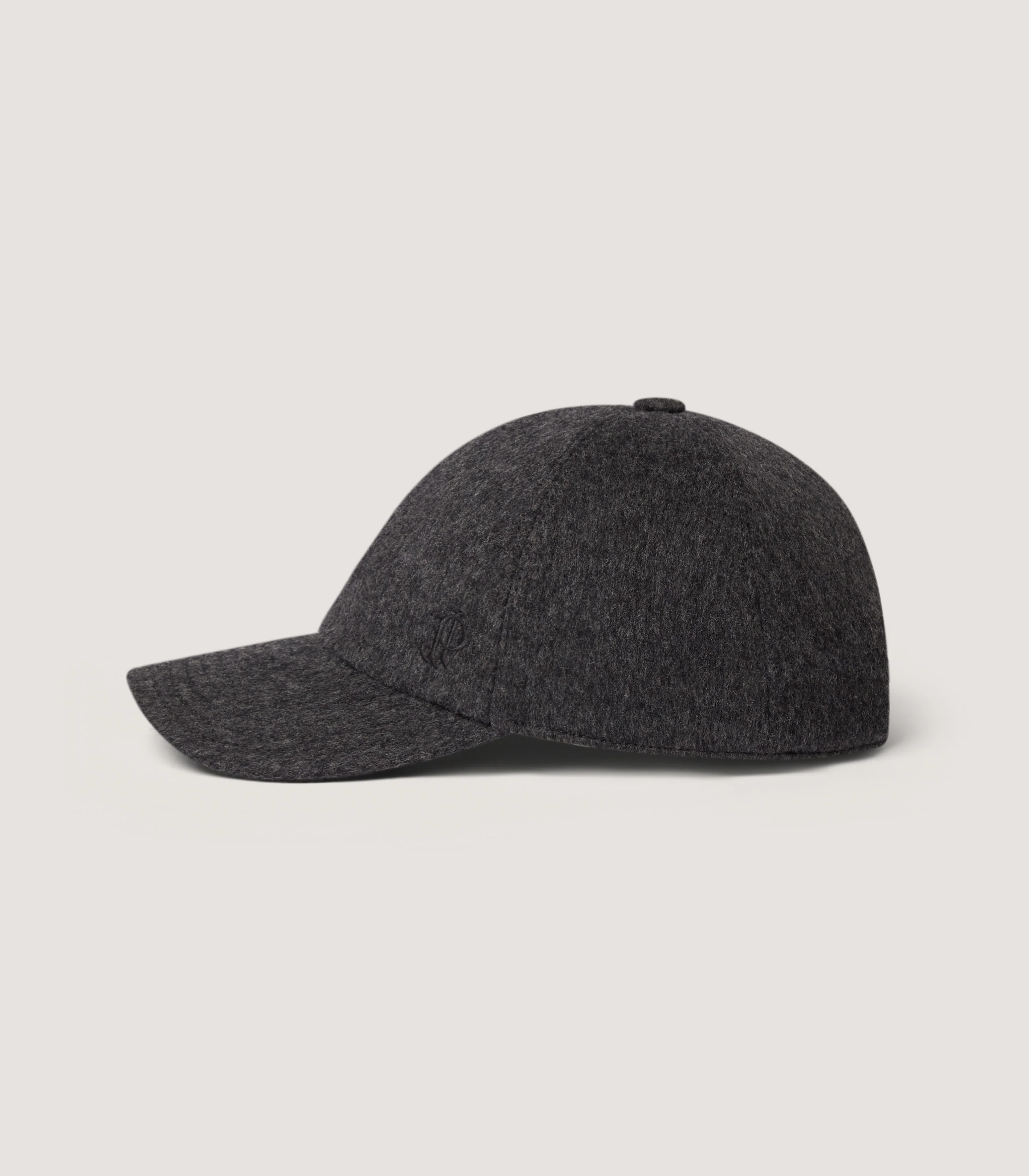 Merino Baseball Cap in Charcoal - Image 2