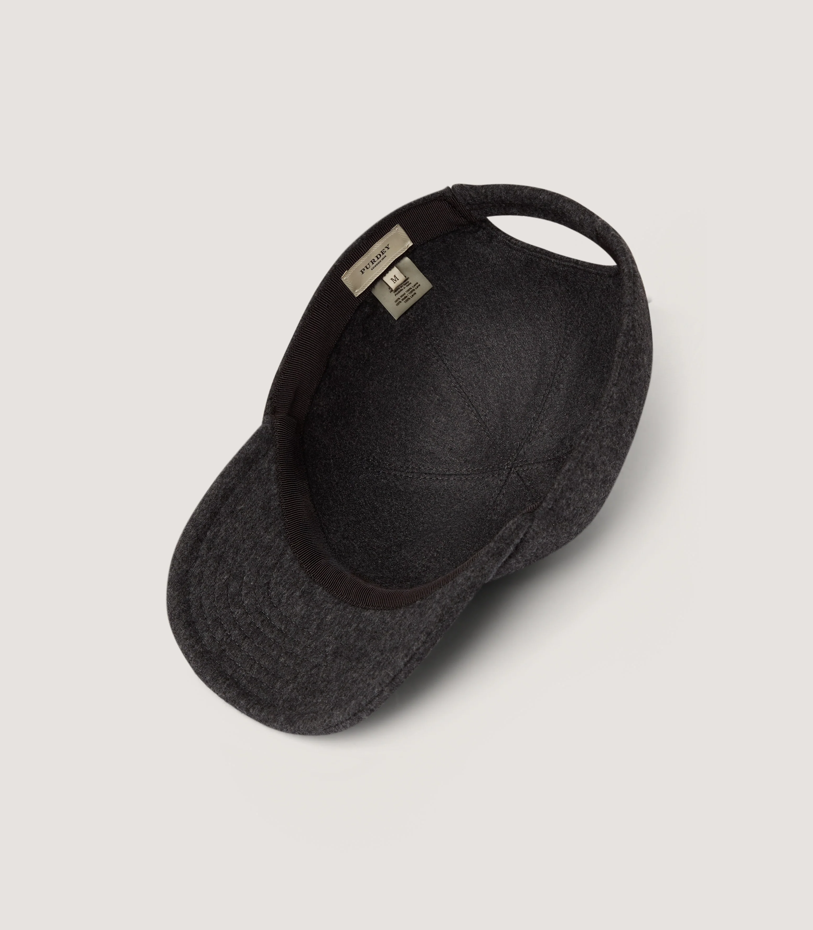 Merino Baseball Cap in Charcoal - Image 3