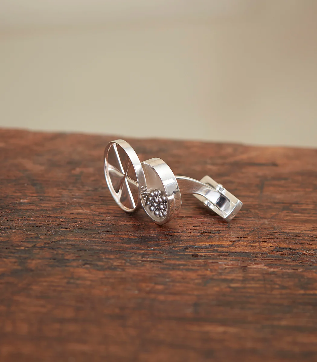 Opening Cartridge Cufflinks In Silver - Image 3