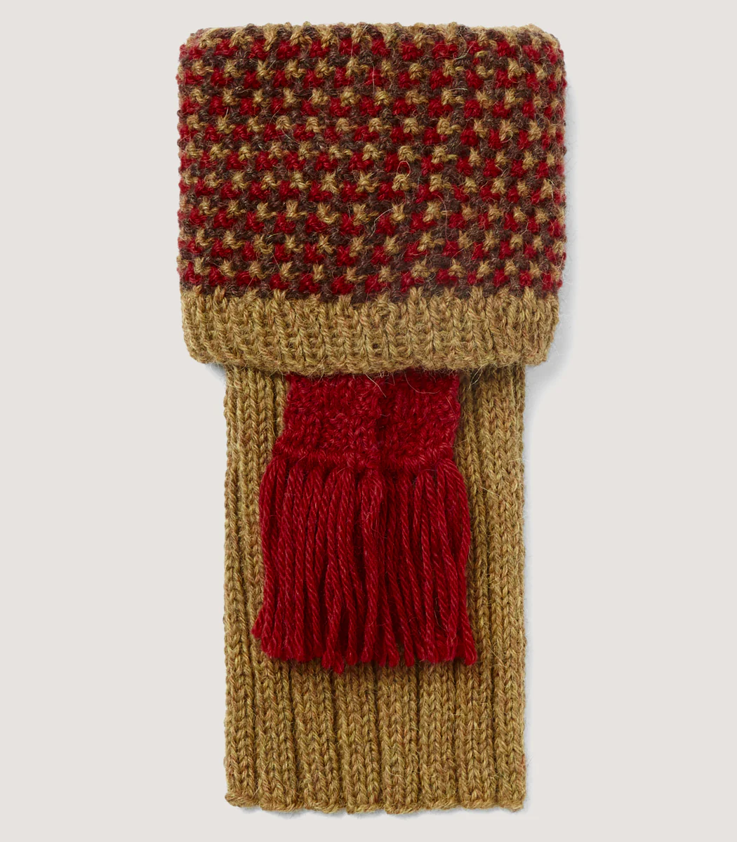 Pentire Alpaca Field Sock In Antique Gold - Image 2