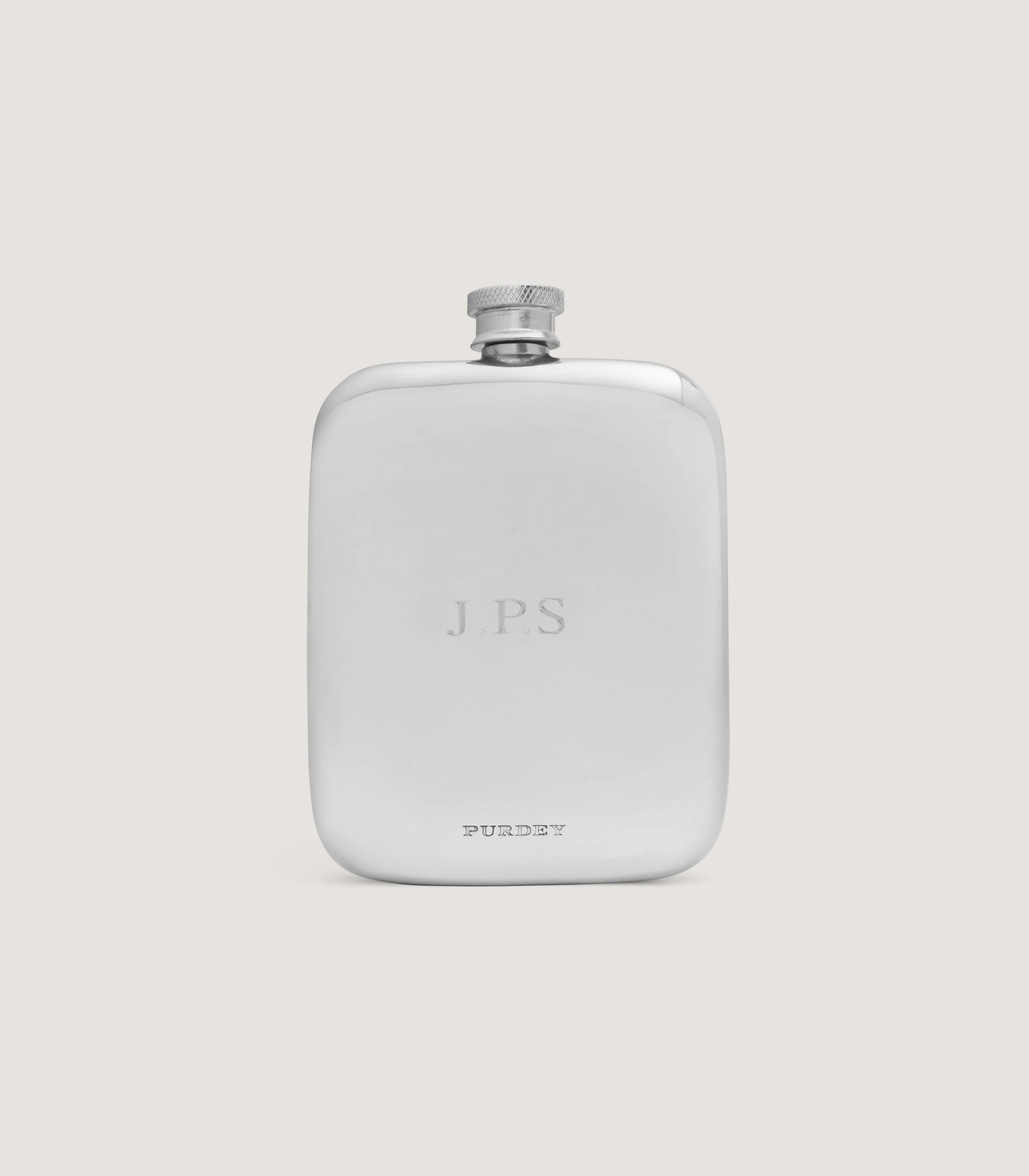 6 oz Pewter Hip Flask With Sporter Engraving - Image 4