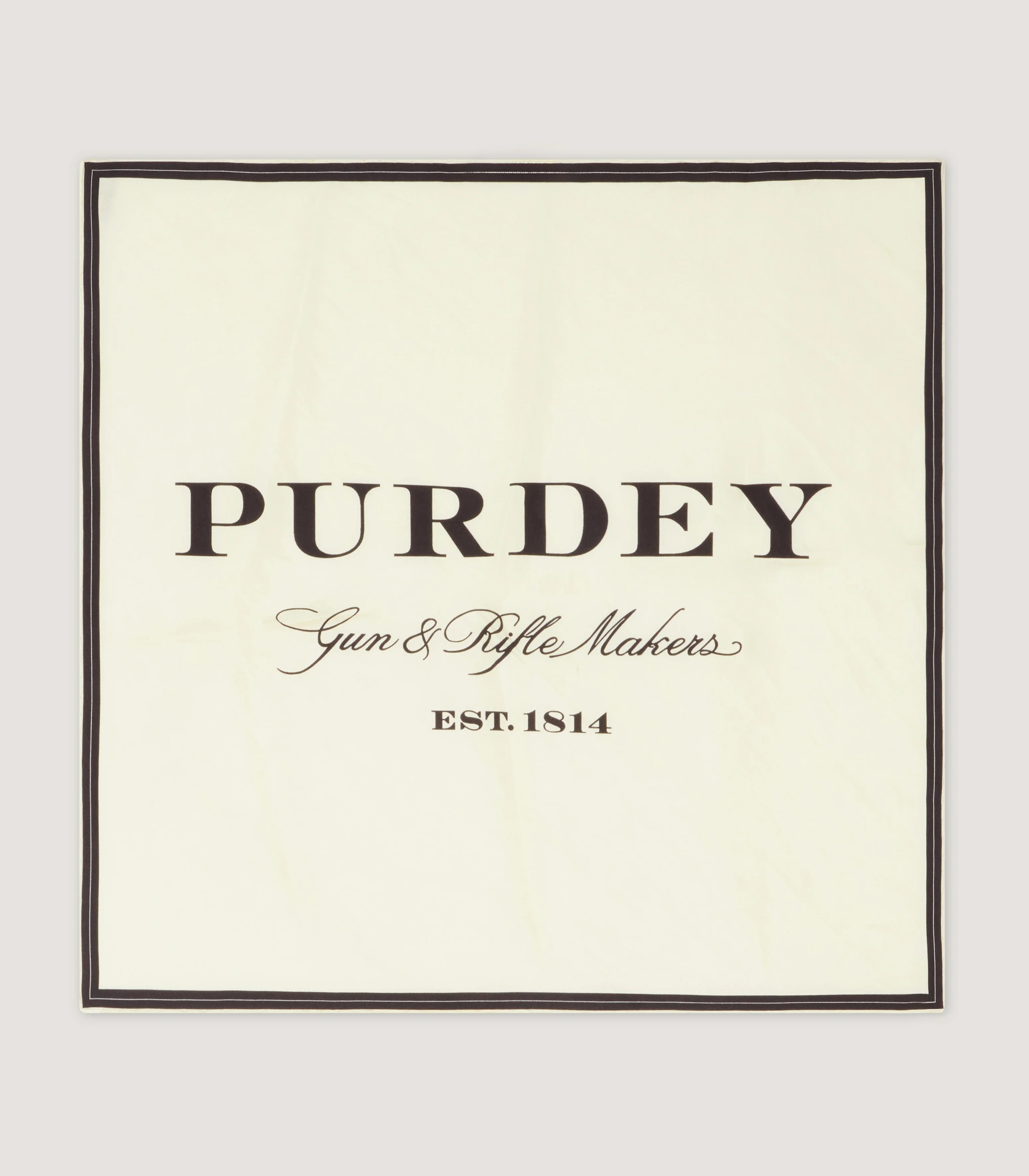 Purdey 1814 Pocket Square in Ecru