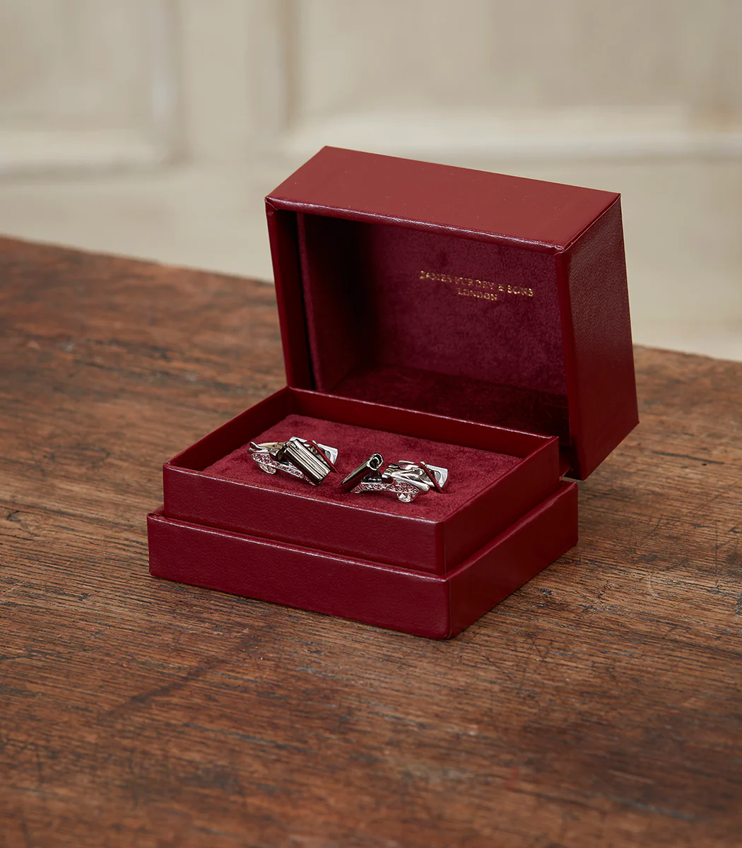 Side-By-Side Silver Cufflinks In Silver - Image 4